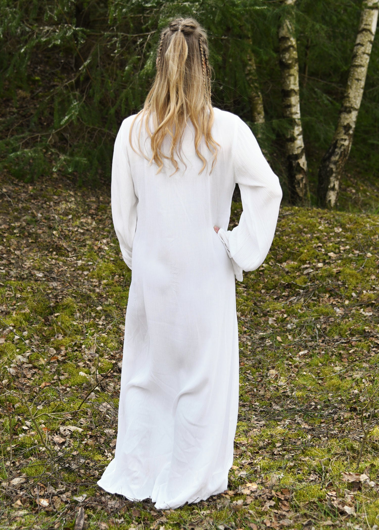 Imagen única de: Camisón Medieval Ligero Con Efecto Arrugado, Blanco