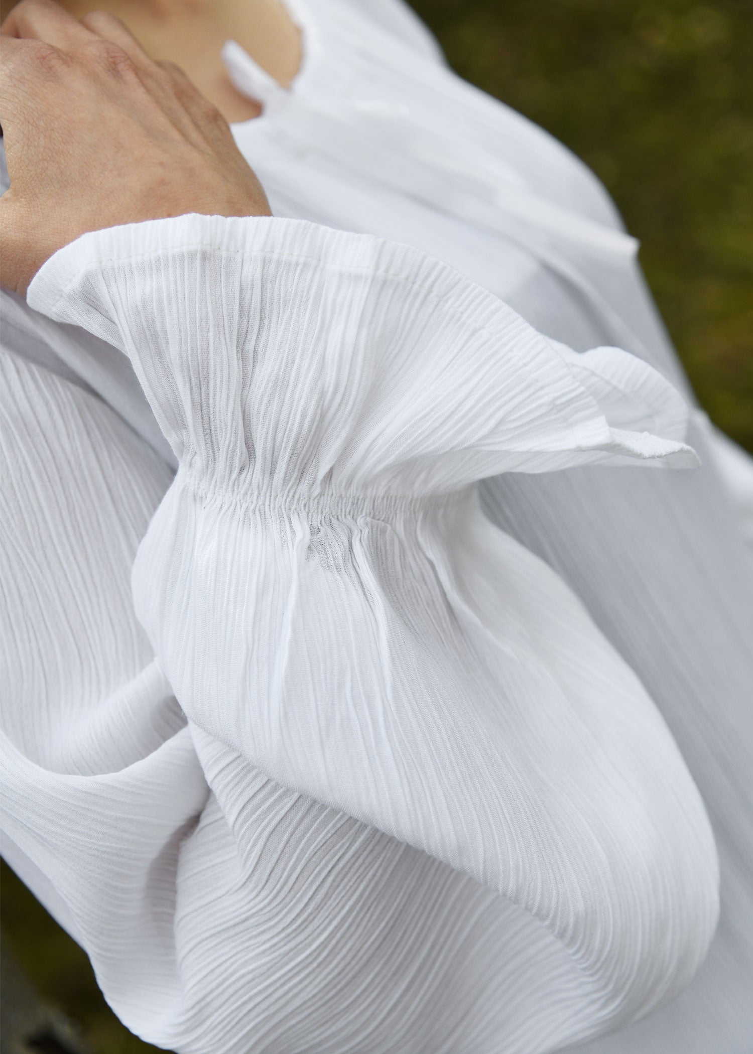 Imagen única de: Camisón Medieval Ligero Con Efecto Arrugado, Blanco