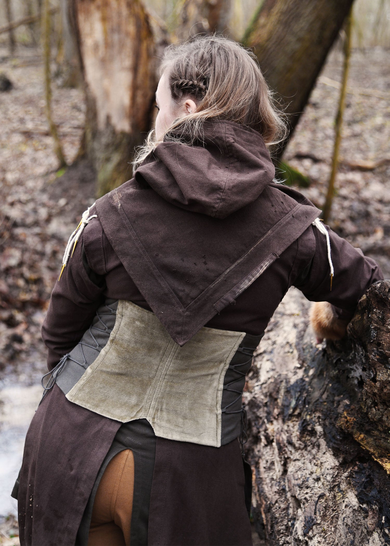 Imagen única de: Corsé Medieval Anik De Terciopelo, Verde