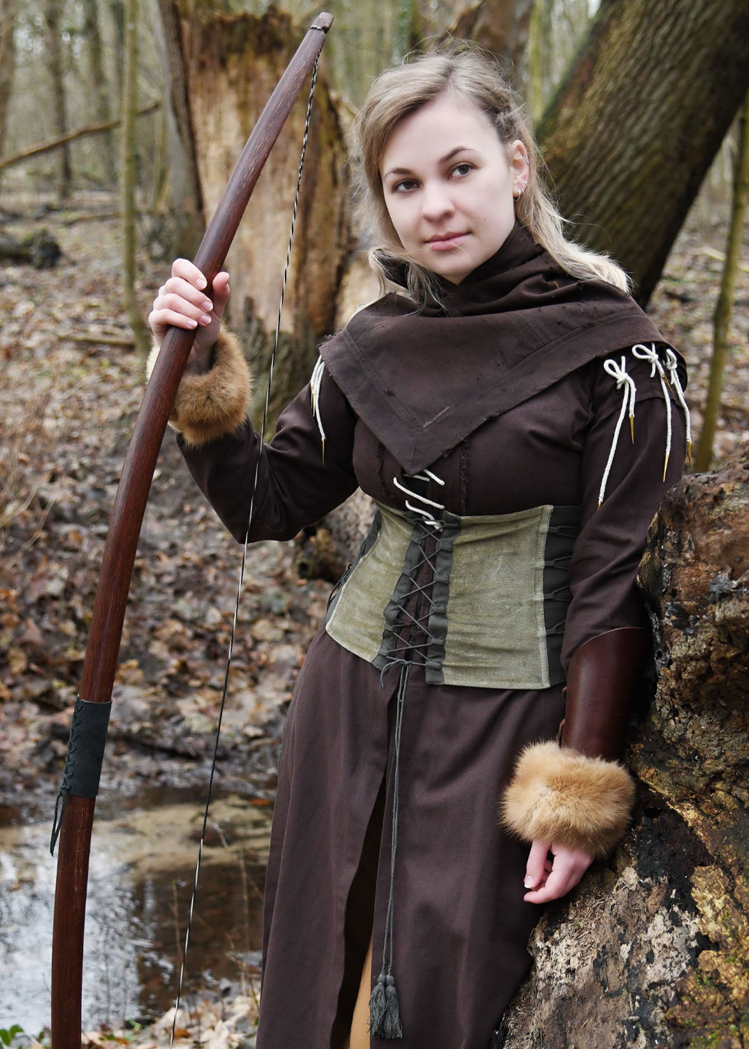 Imagen única de: Corsé Medieval Anik De Terciopelo, Verde