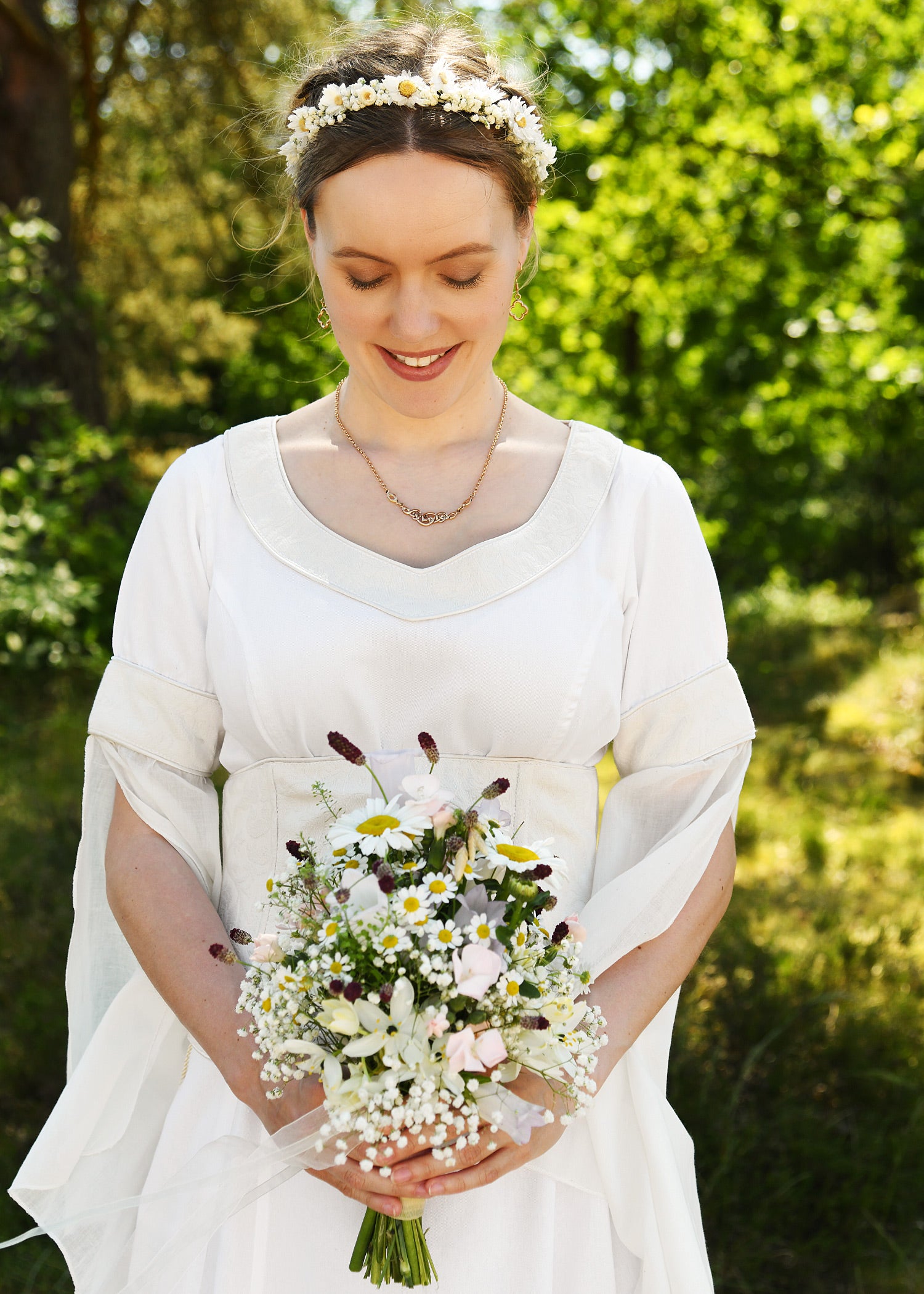 Imagen única de: Vestido De Novia Medieval Con Corsé, Vestido De Novia Fino, Blanco/natural