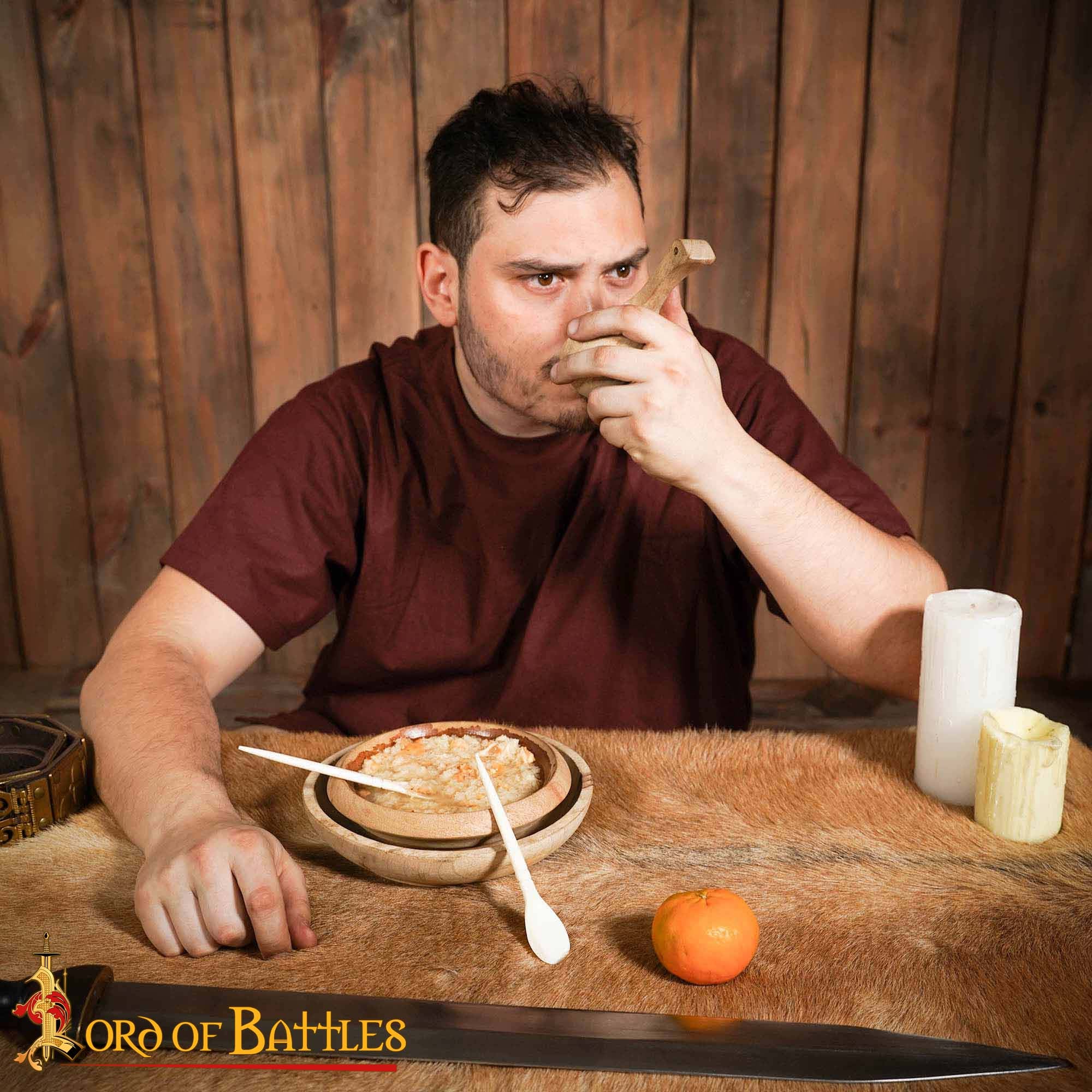 Imagen única de: Cucharas Romanas Artesanales de Hueso - Juego de 2 - Hueso de Buey Auténtico de Origen Ético - Utensilios Históricos