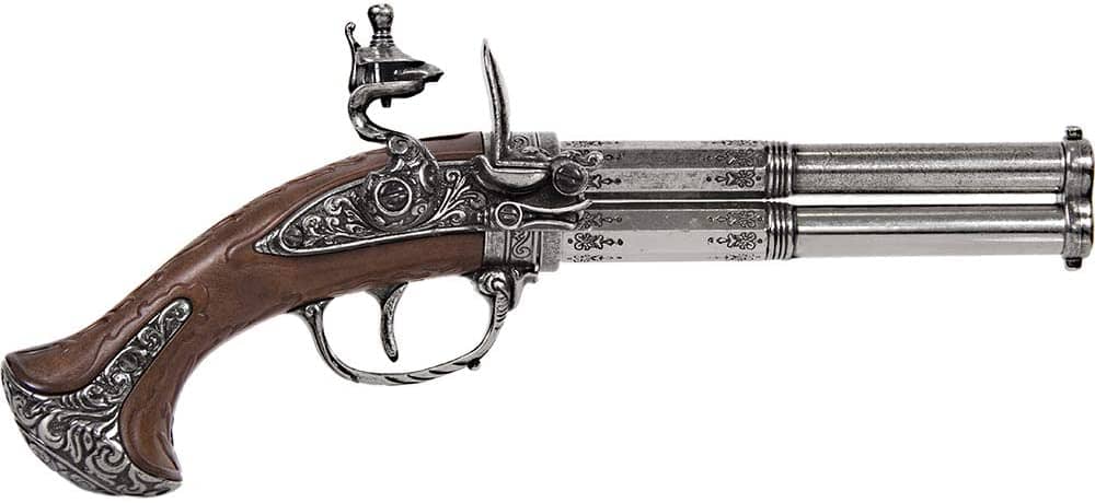 Imagen única de: Pistola De 2 Cañones Giratotios, Francia S. XVIII, Réplica No Funcional 1308