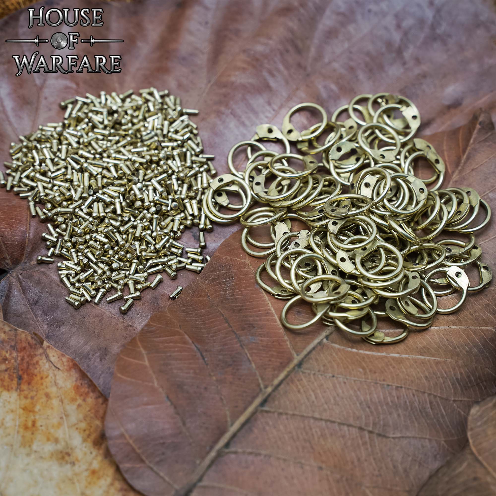 Imagen única de: Anillos Redondos de Latón Sueltos Remachados para Cota de Malla - 8mm 17 Calibres - Juego de 100 Anillos y Remaches para Armaduras Diy, Temas Medievales, Larp y Proyectos de Artesanía