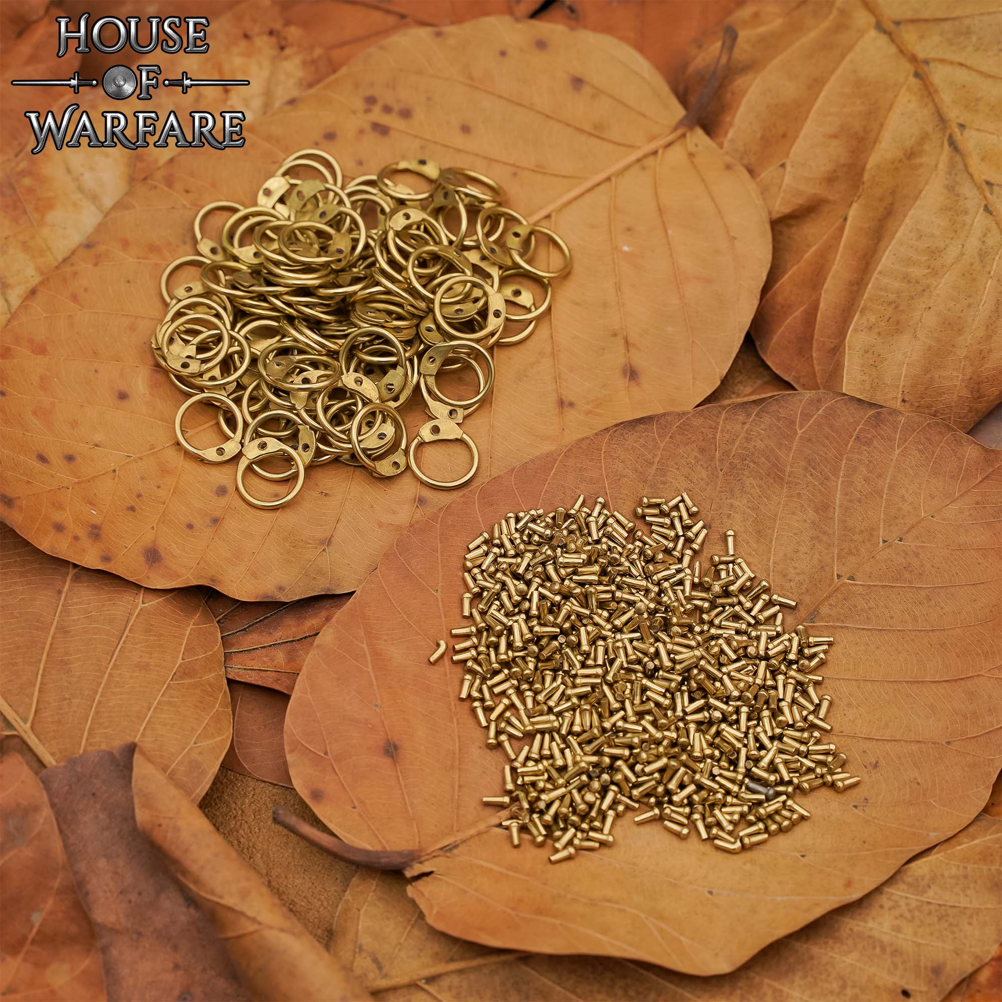 Imagen única de: Anillos Redondos de Latón Sueltos Remachados para Cota de Malla - 8mm 17 Calibres - Juego de 100 Anillos y Remaches para Armaduras Diy, Temas Medievales, Larp y Proyectos de Artesanía
