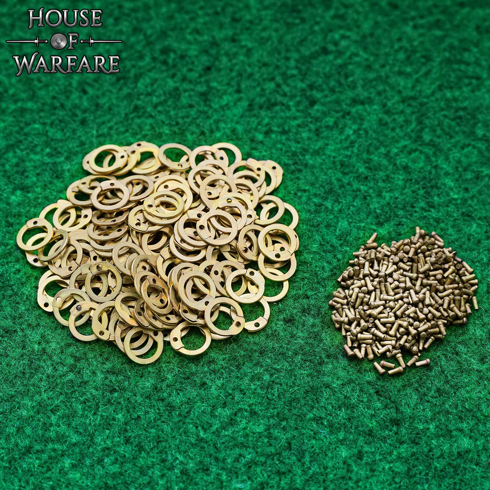 Imagen única de: Anillo Plano de Latón Suelto Redondo Remachado - 8mm 17 Gauge - Juego de 100 Piezas - Anillos de Reparación de Cota de Malla Medieval