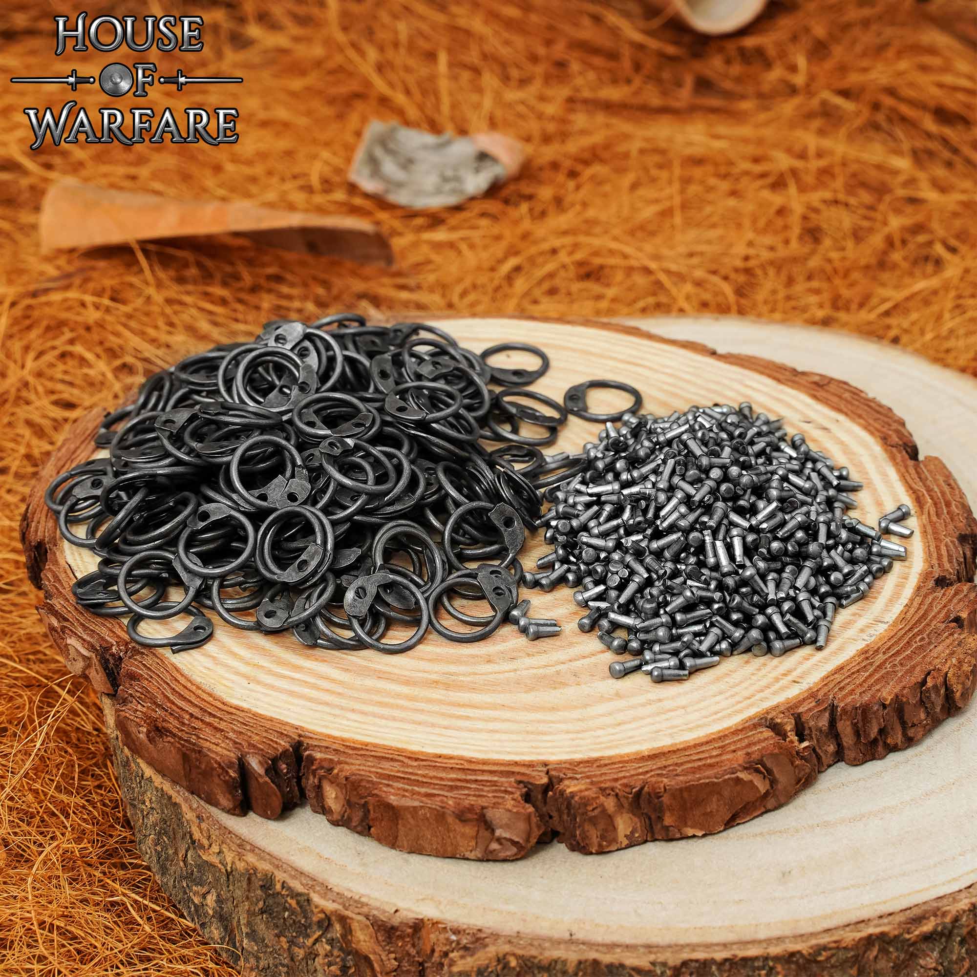 Imagen única de: Kit de Correo de Anillas Sueltas - Anillas Redondas Remachadas de Acero Dulce, 8 Mm de Diámetro Interior, Calibre 18