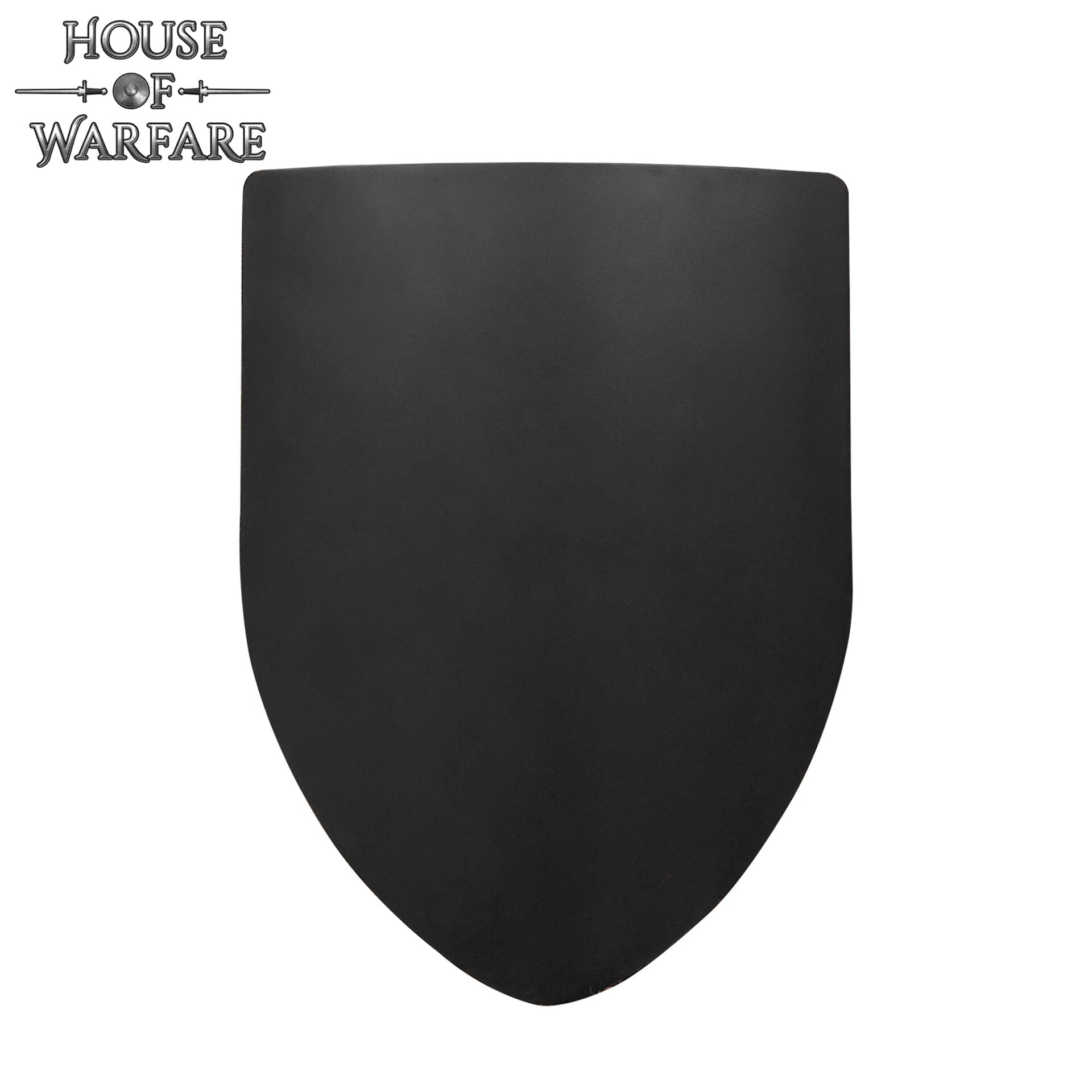 Imagen única de: Escudo de Batalla de Acero Liso con Cadena - Negro- Personalizable