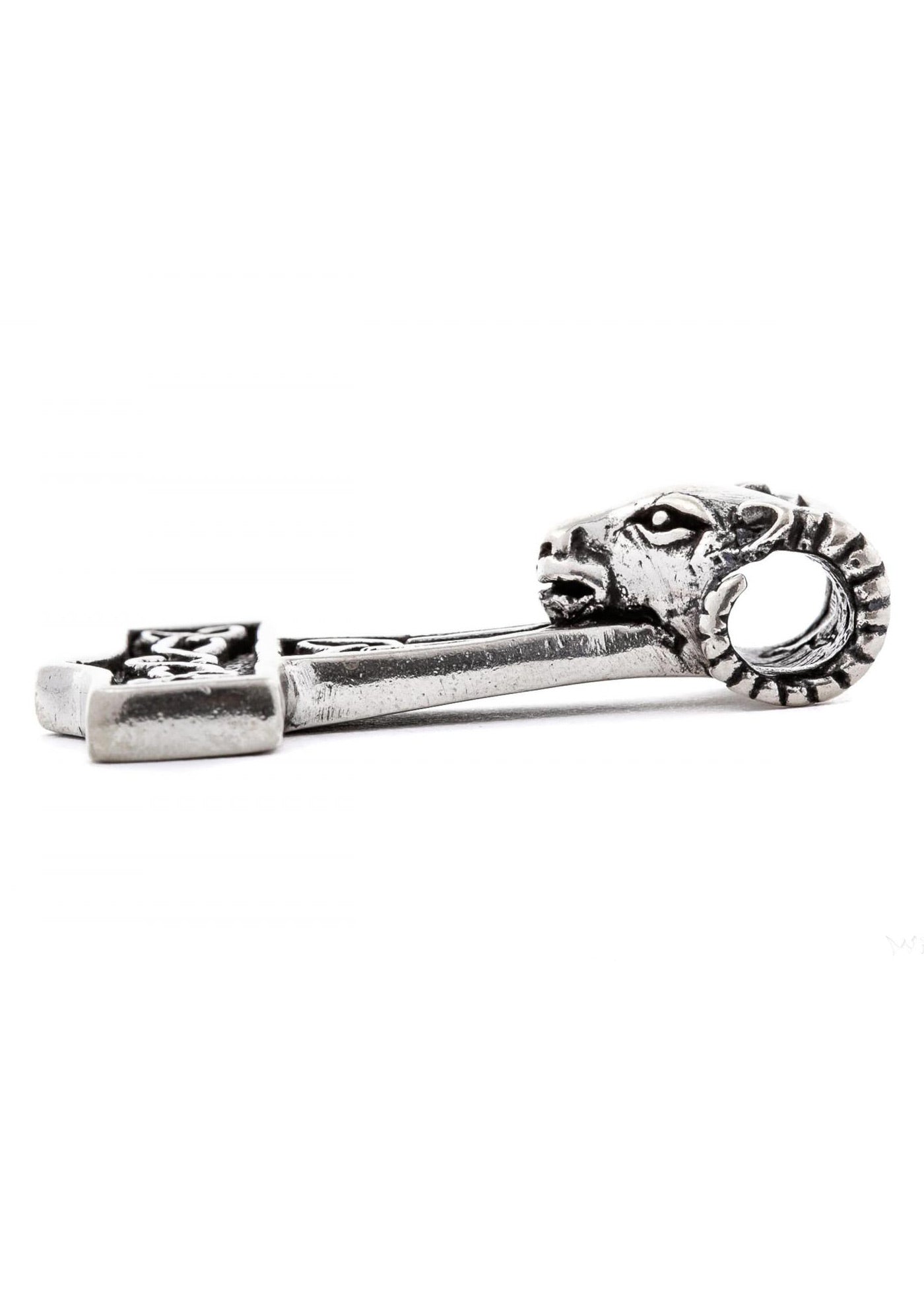 Imagen única de: Martillo De Thor Grande Con Cabeza De Carnero, Plateado