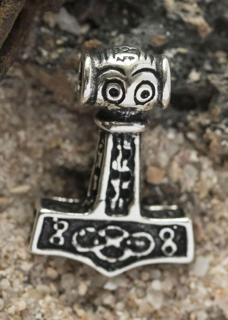 Imagen única de: Colgante Mjölnir, Pequeño Martillo De Thor Fabricado En Plata
