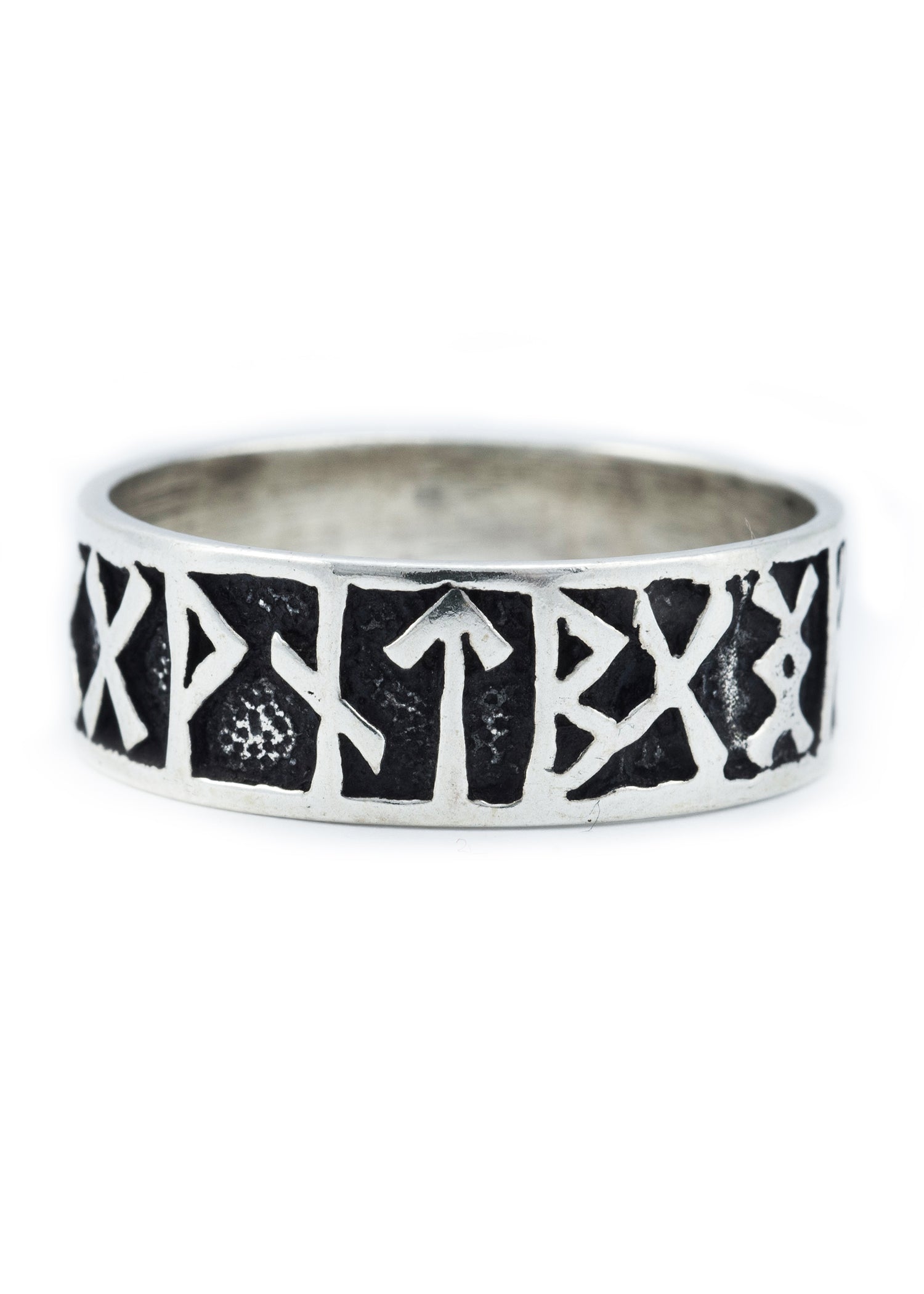 Imagen 1 - Anillo Con Runas Vikingas De Plata, Varios Tamaños