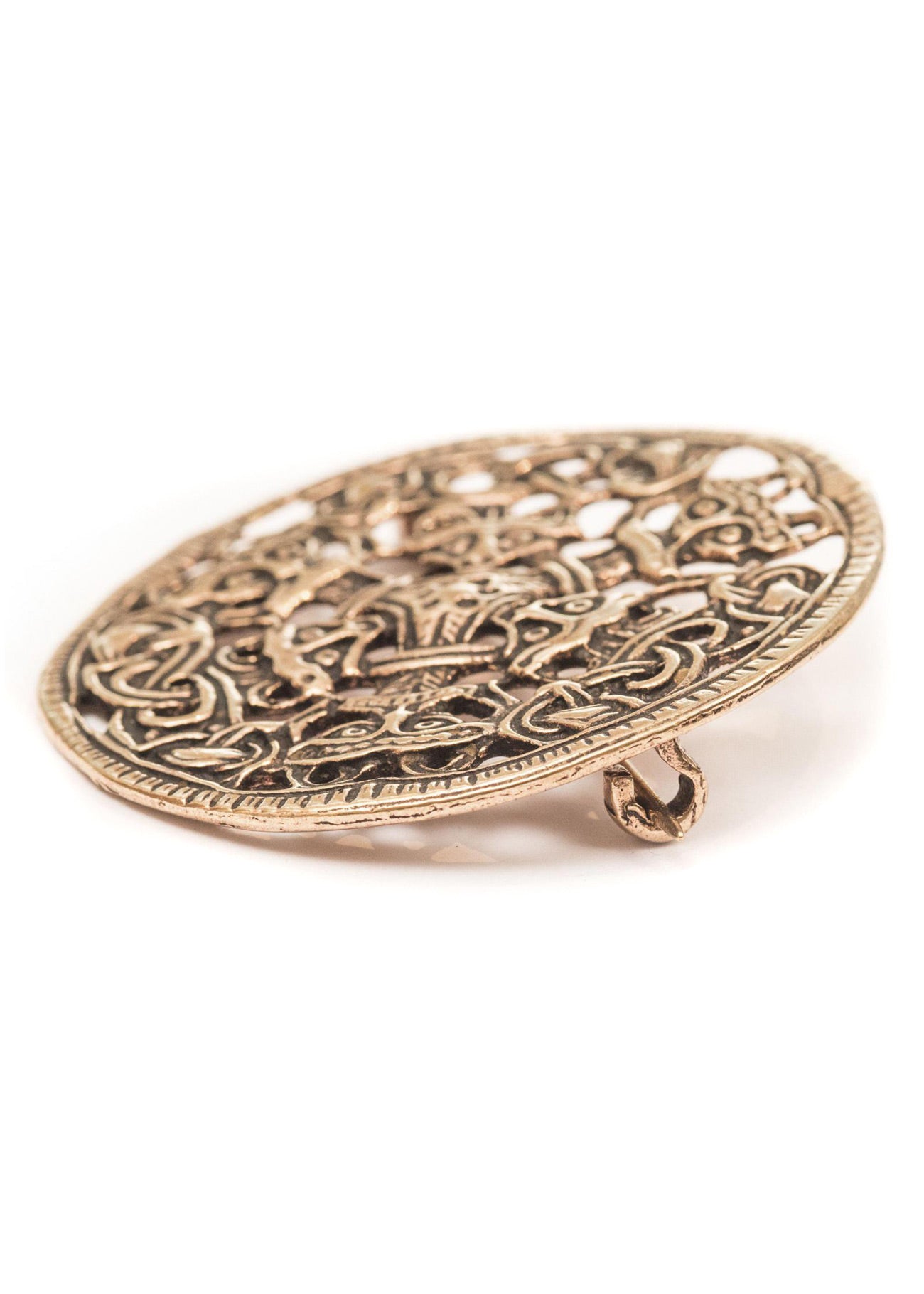 Imagen única de: Broche Vikingo Grande Estilo Borre Fabricado En Bronce