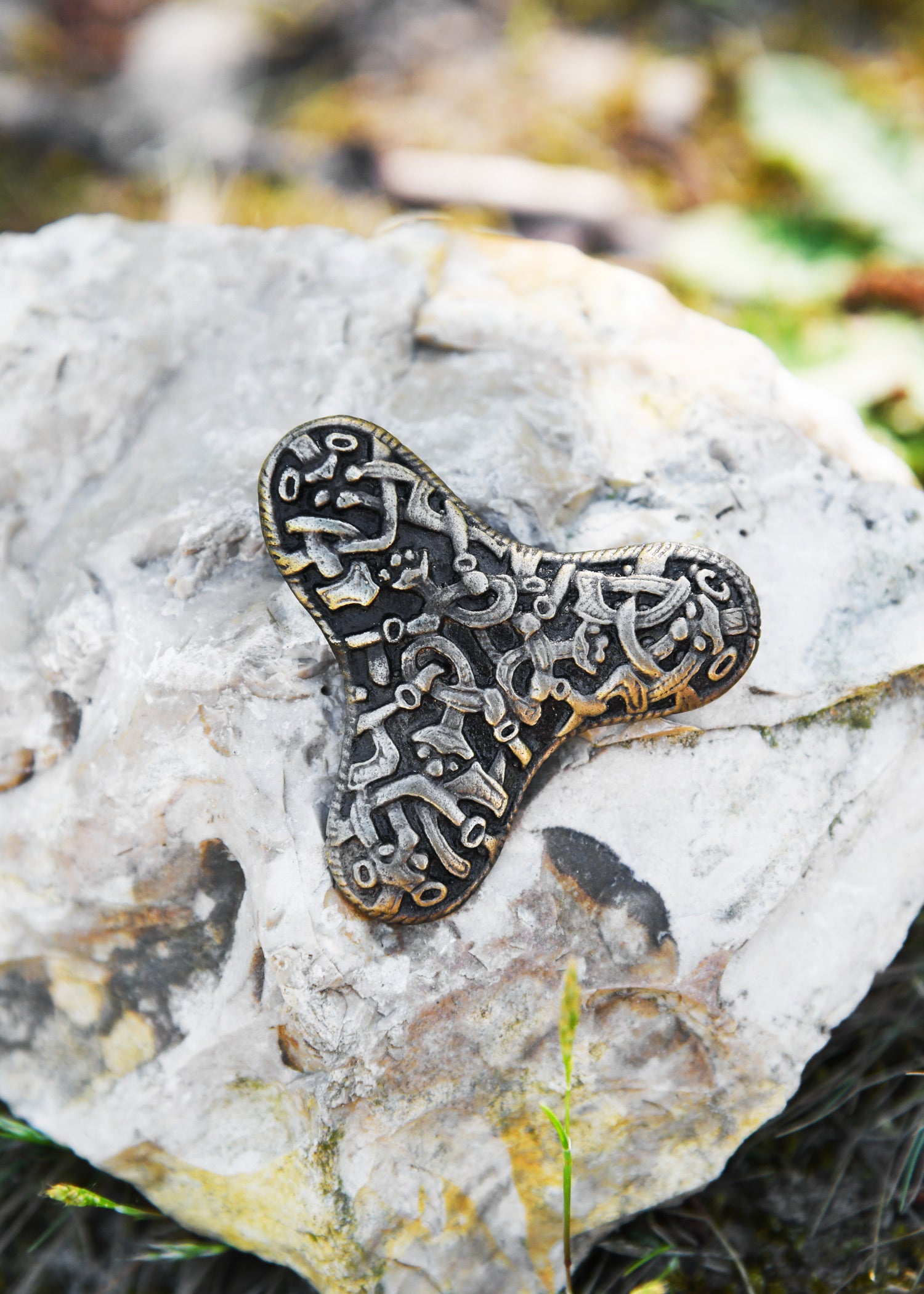 Imagen 5 - Broche De Hoja De Trébol De Latón