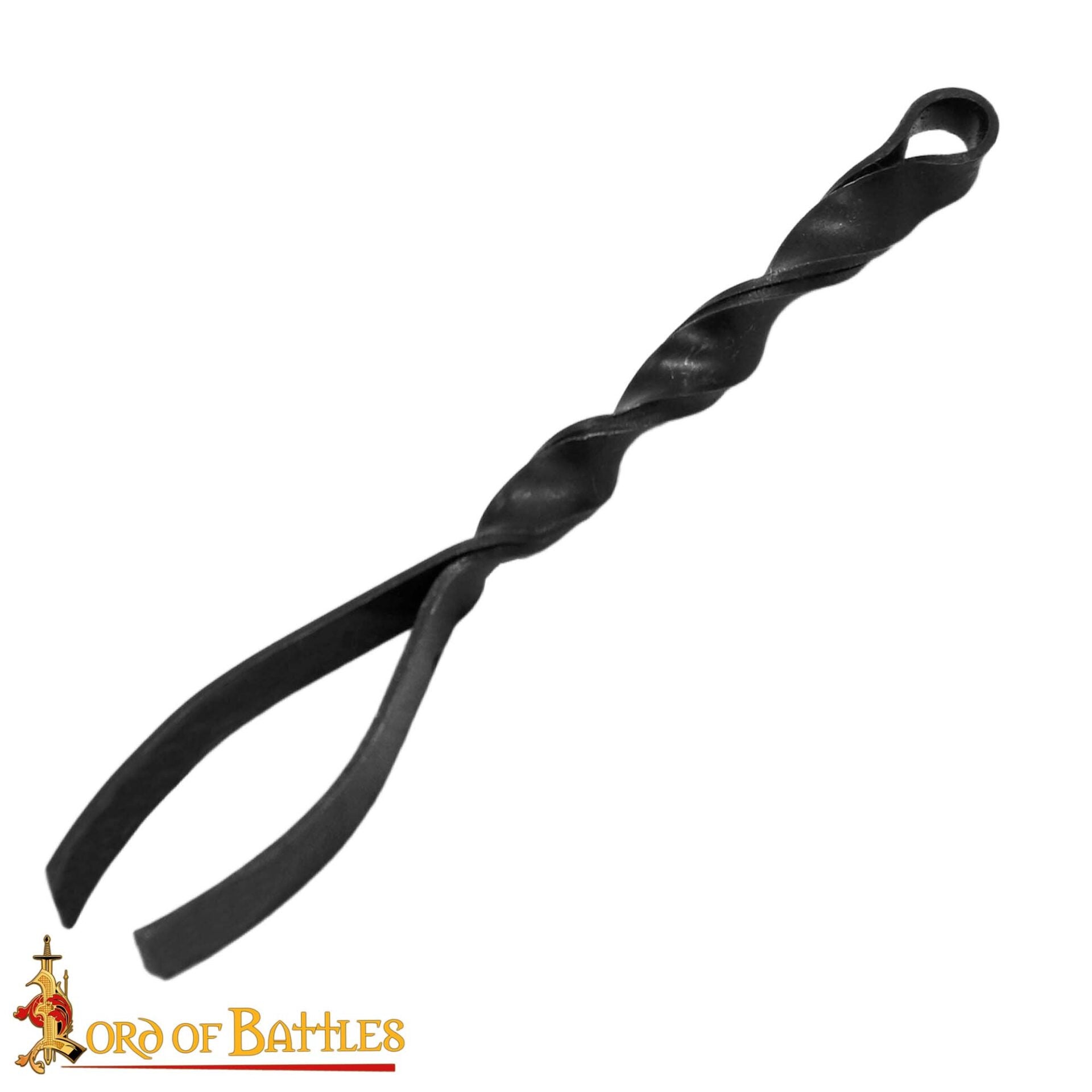 Imagen única de: Pinza Medieval de Hierro Forjada a Mano - Herramienta Tradicional de Aseo con Mango Retorcido