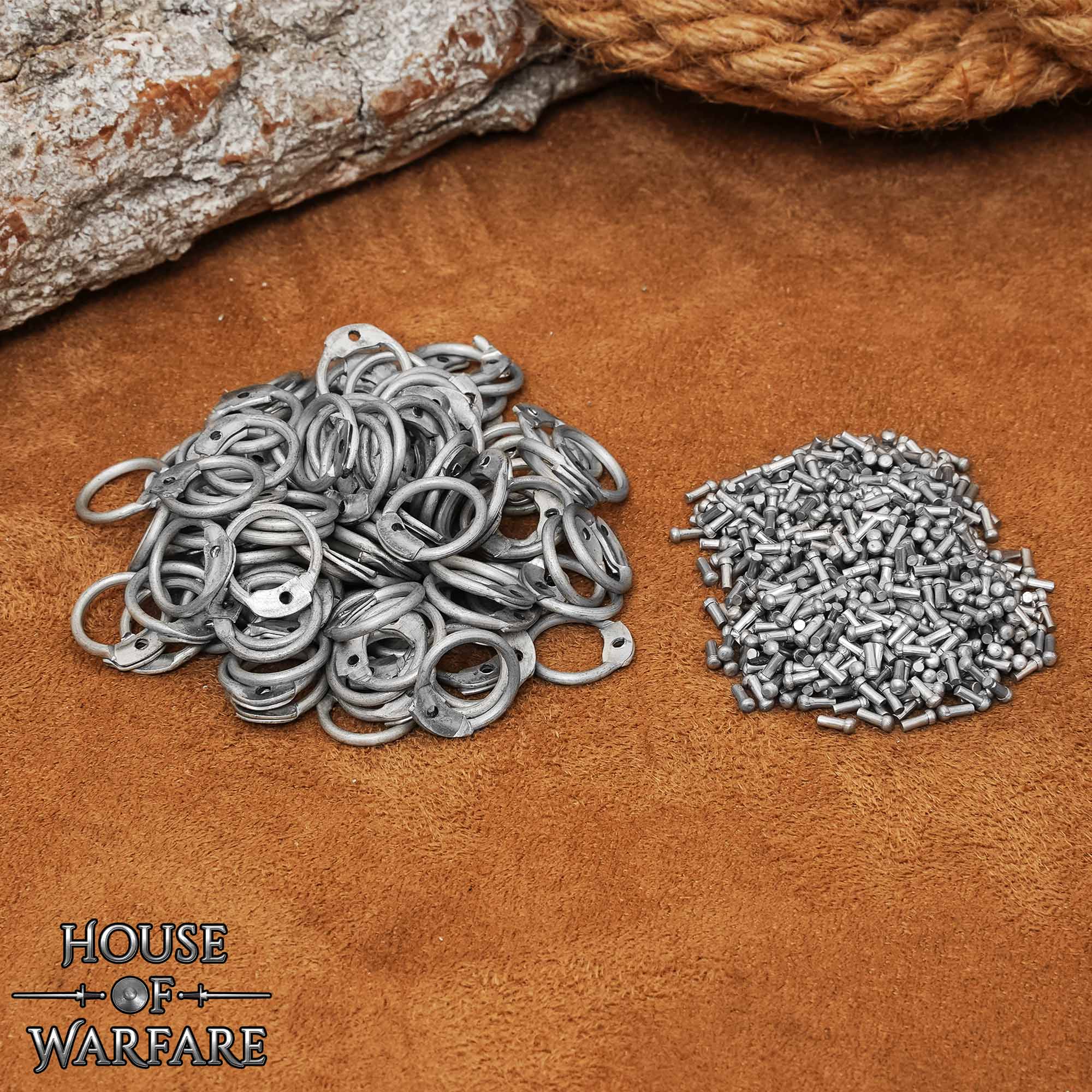 Imagen única de: Anillo de Cota de Malla - Anillos Redondos de Aluminio Remachado, 10mm 16 Gauge