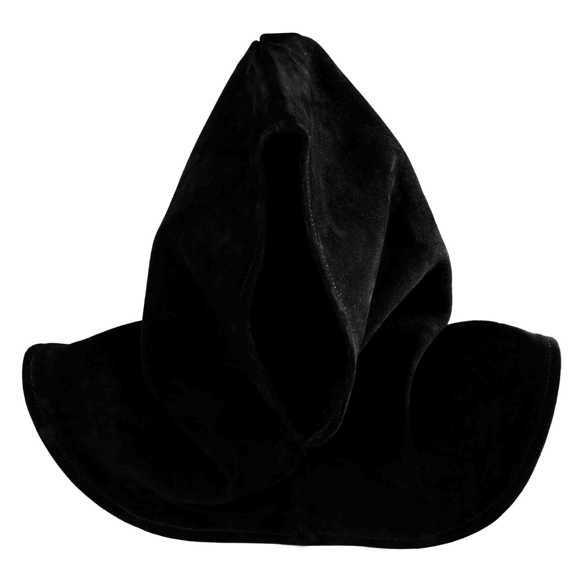 Imagen única de: Capucha de Piel de Ante Negra con Cuello Ancho - Estilo Medieval Artesanal