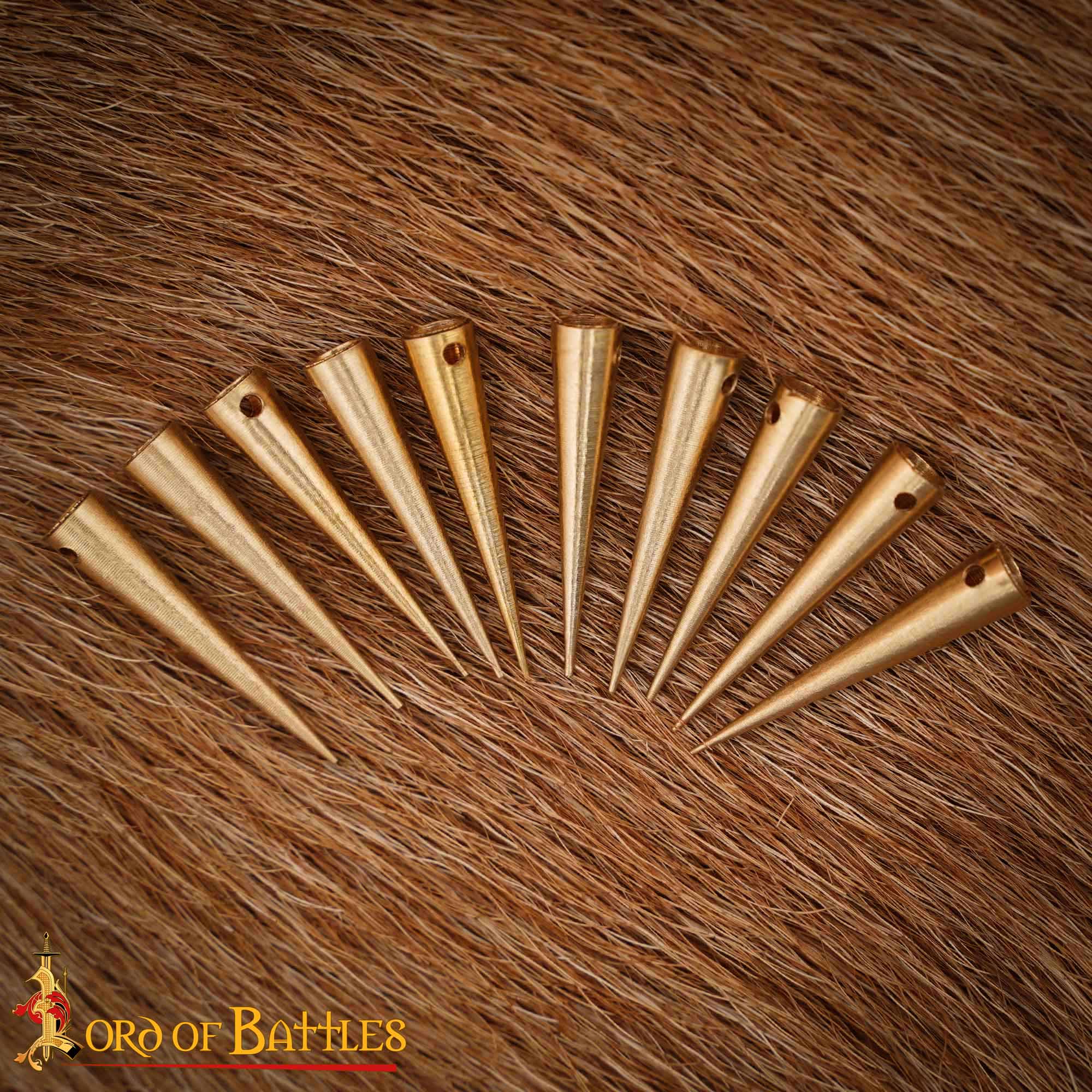 Imagen única de: Aiglets Medievales de Latón - Juego de 10 Puntas de Cordón Resistentes (2,6 Cm)