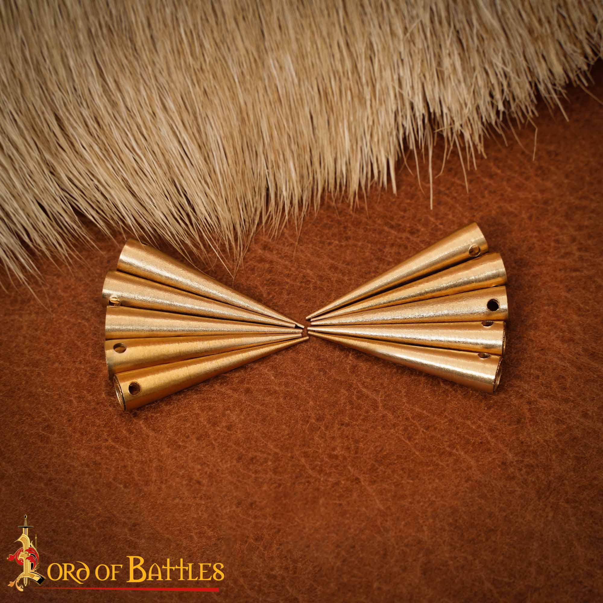 Imagen única de: Aiglets Medievales de Latón - Juego de 10 Puntas de Cordón Resistentes (2,6 Cm)