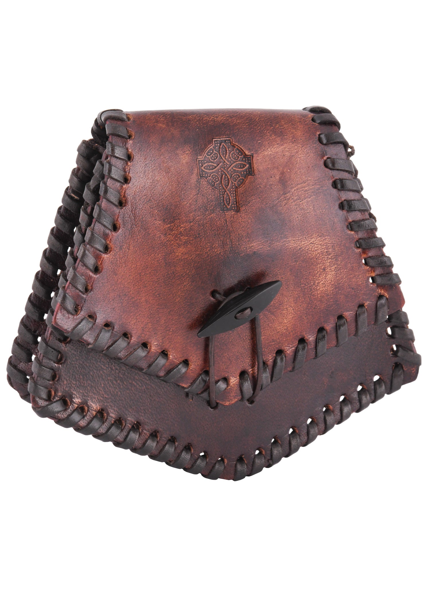 Imagen única de: Bolso De Cuero Celta, Riñonera Medieval Con Motivo Picto