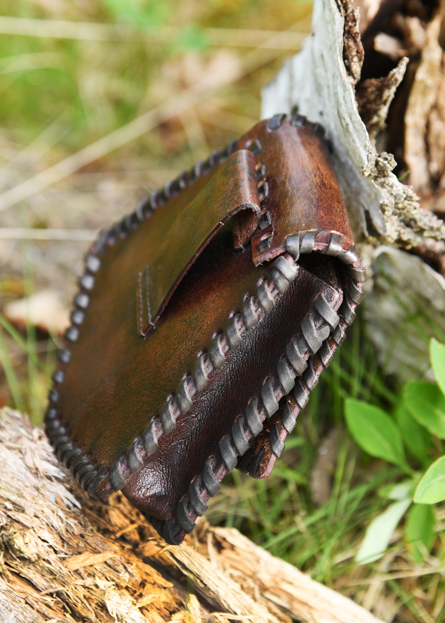 Imagen única de: Bolso De Cuero Celta, Riñonera Medieval Con Motivo Picto