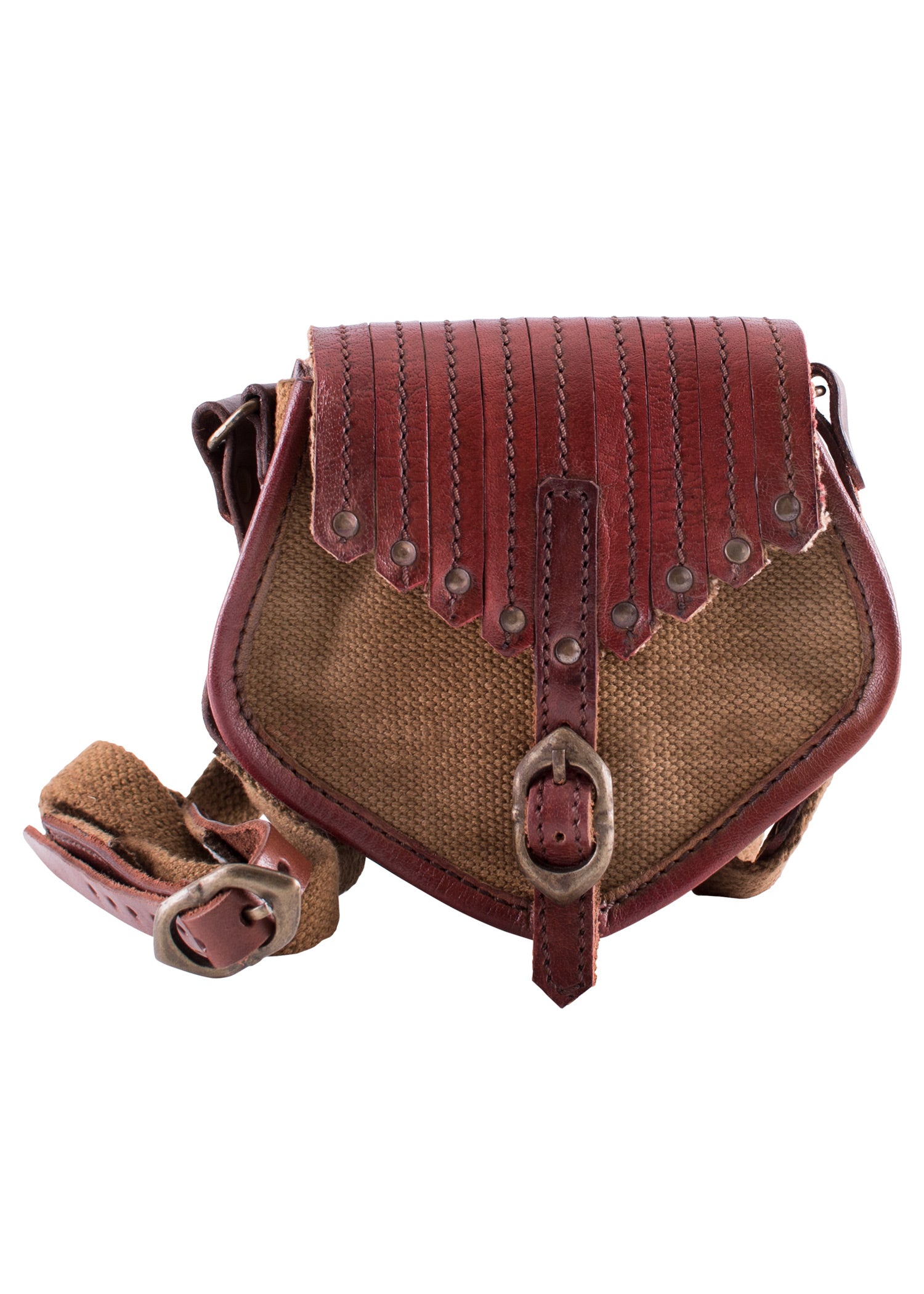 Imagen única de: Bolso Estilo Vikingo, Piel Y Lona.