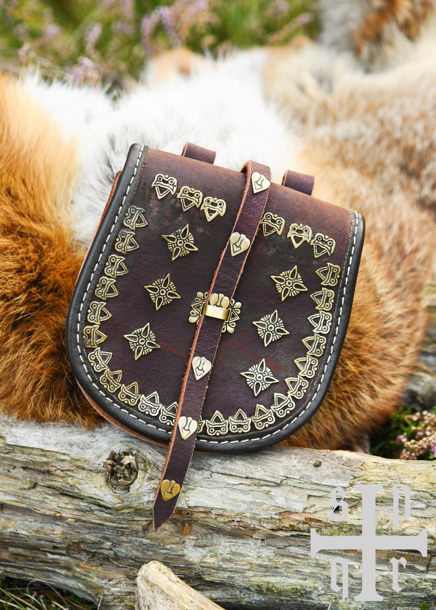 Imagen única de: Bolso Tarsoly, Bolso Cinturón De Cuero Vikingo
