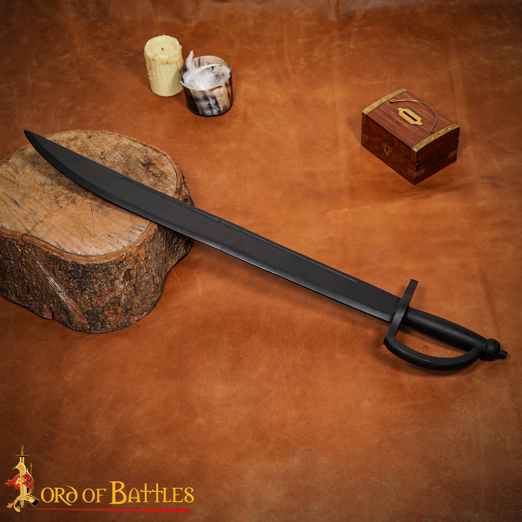 Imagen única de: Puntal de Madera Negro con Sable Pirata