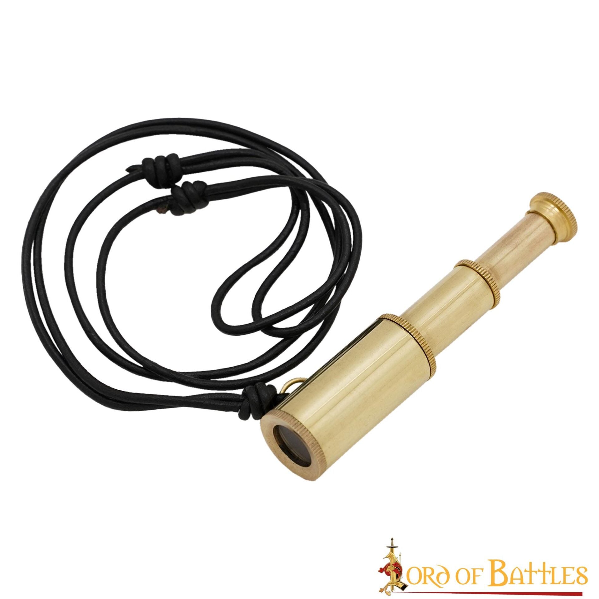 Imagen única de: Colgante Pirata Telescopio de Latón - Mini Collar Catalejo para Disfraces Históricos Náuticos