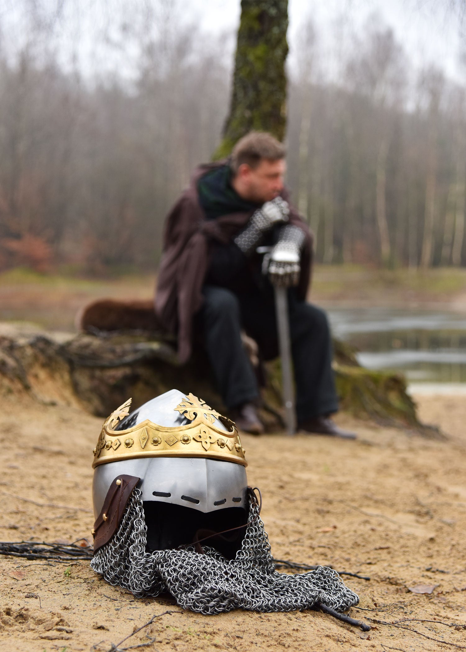 Imagen única de: Casco De Robert Bruce, Platillo Medieval Con Besugo, Acero De 1,6 Mm