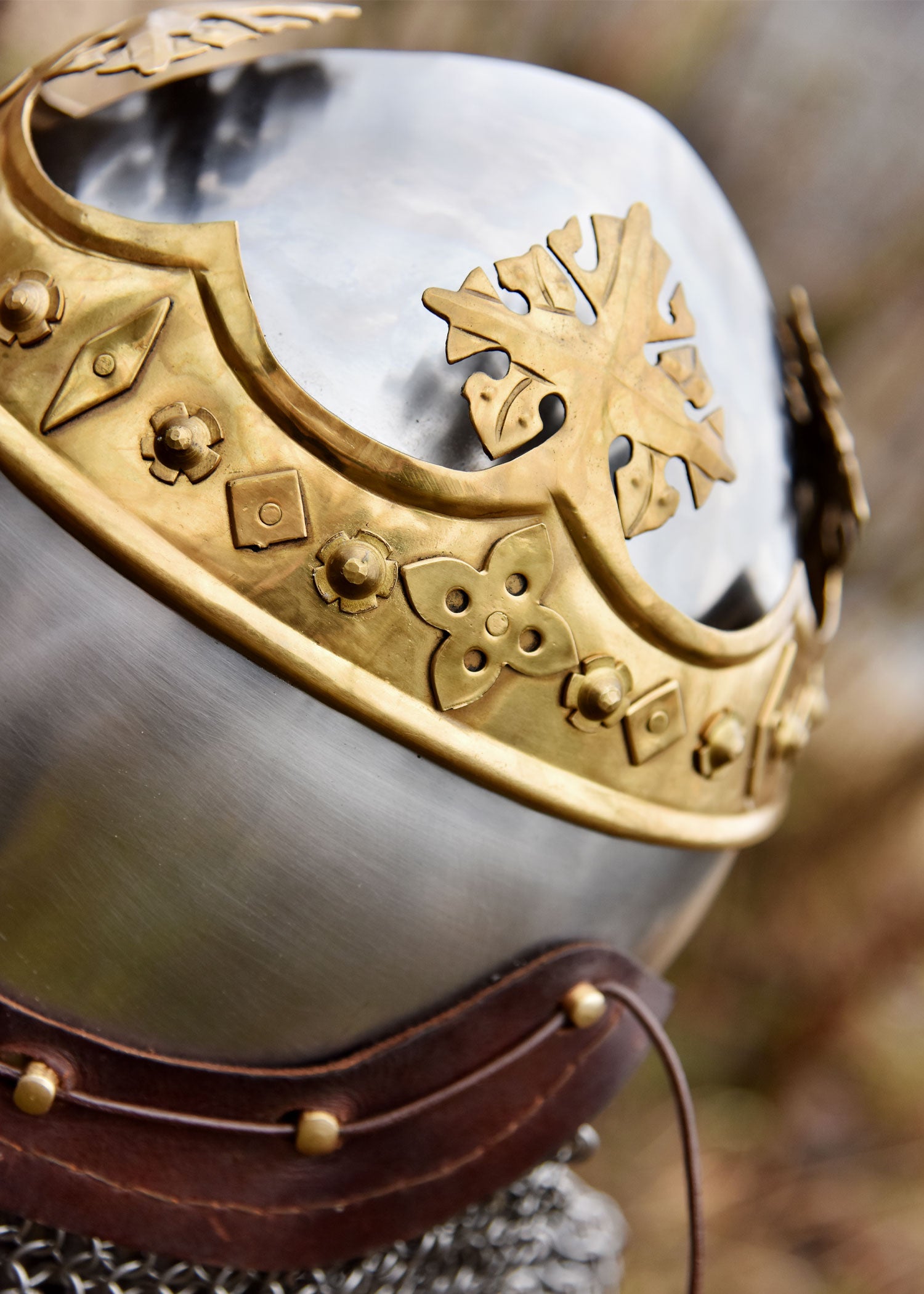 Imagen única de: Casco De Robert Bruce, Platillo Medieval Con Besugo, Acero De 1,6 Mm