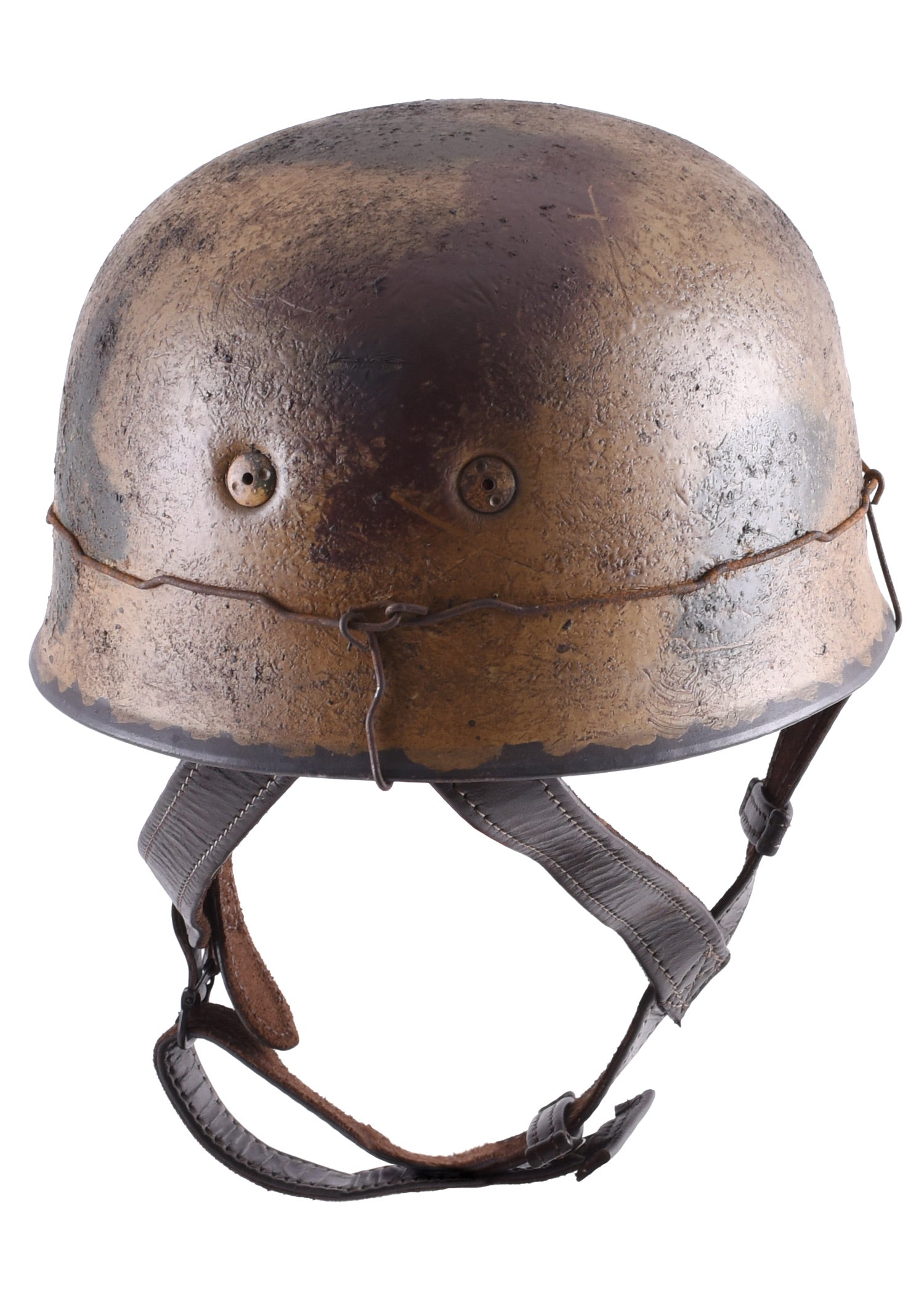 Imagen 3 - Casco De Paracaidista Alemán M38 Con Acabado De Camuflaje Normandía.