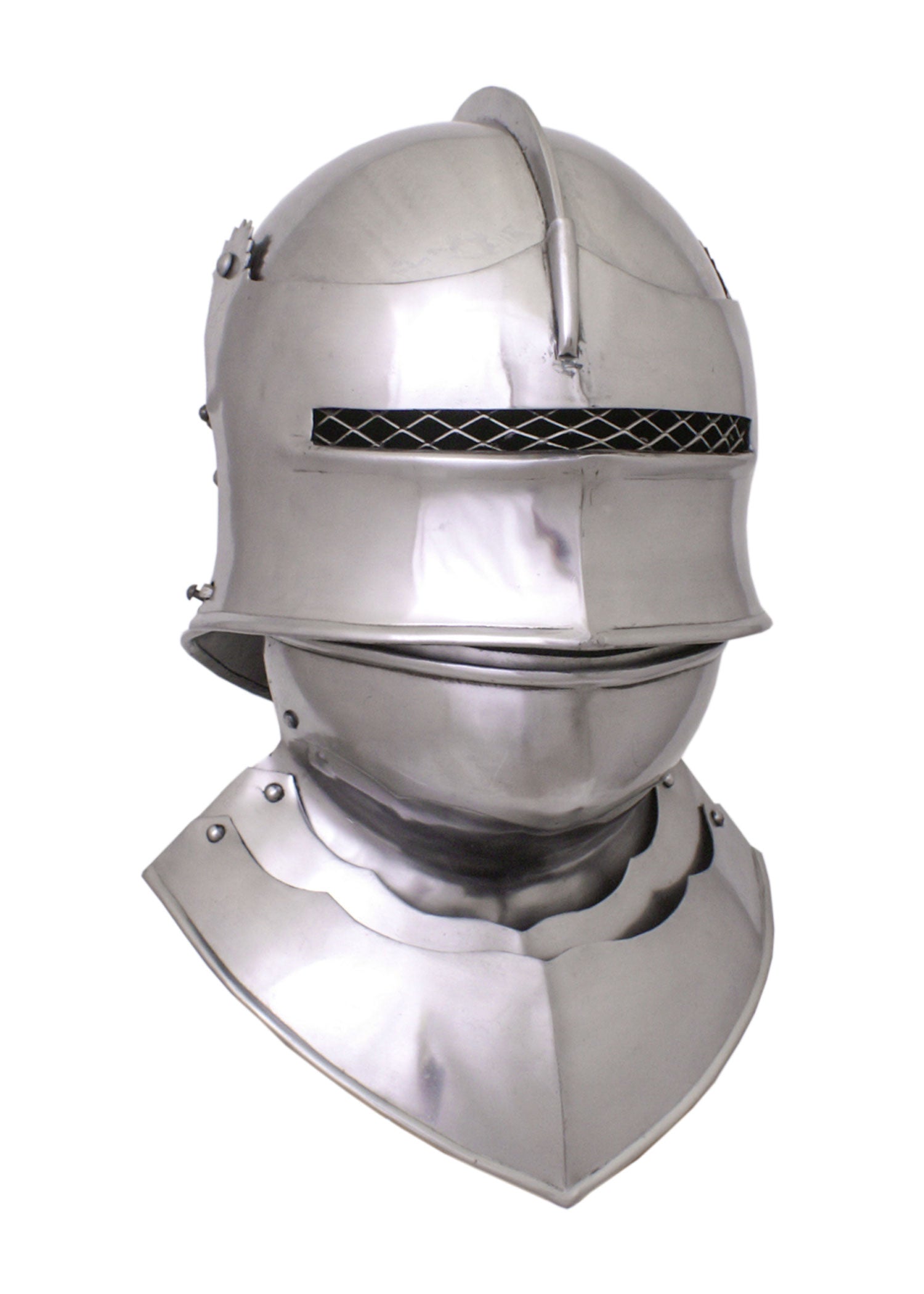 Imagen 2 - Sallet Gótico Con Montura Para Cuello, Talla. M, Acero De 1,6 Mm