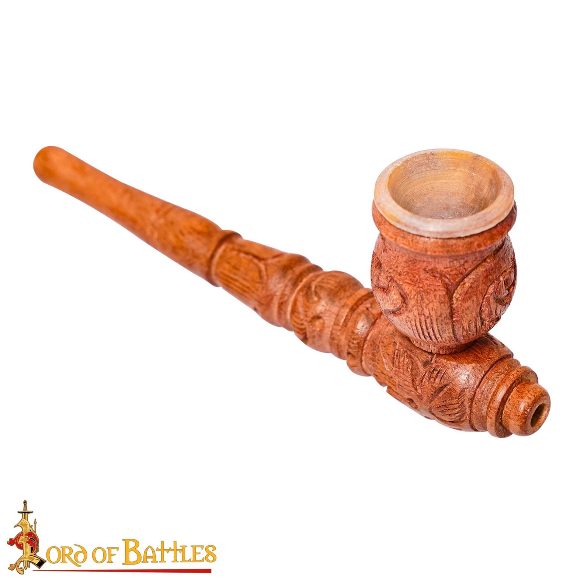 Imagen única de: Mini Pipa de Madera para Fumar - Pipa de Bolsillo de Madera Tallada a Mano con Grabado Vintage