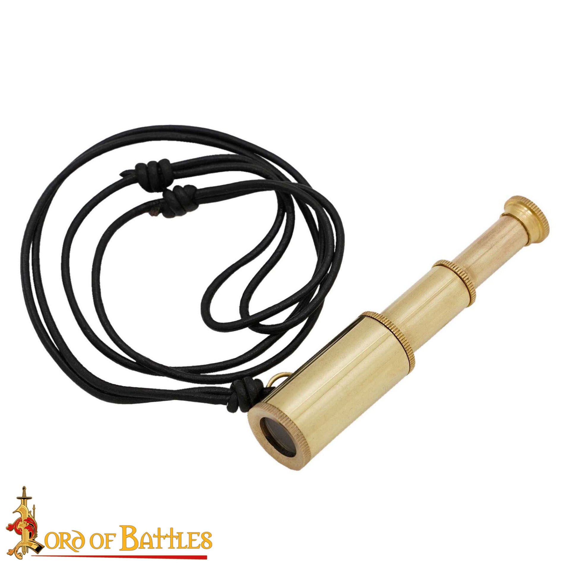 Imagen única de: Colgante Pirata Telescopio de Latón - Mini Collar Catalejo para Disfraces Históricos Náuticos