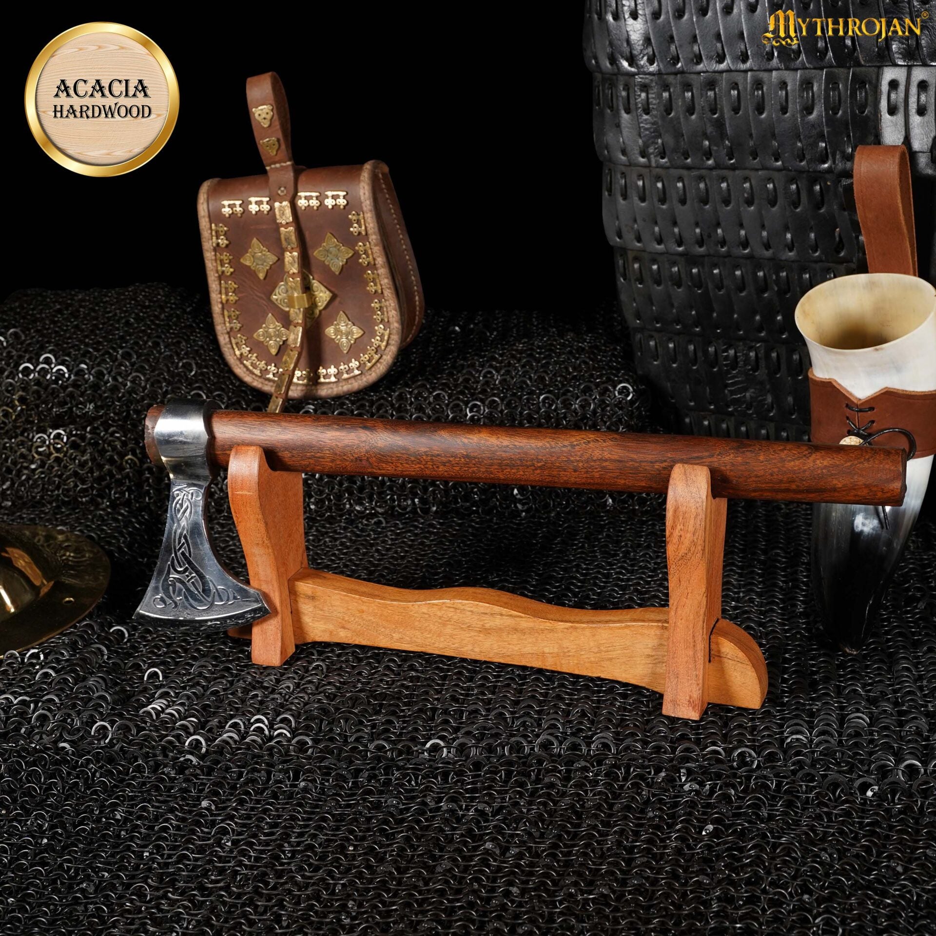 Imagen única de: Soporte de Madera para Espada Mythrojan (pequeño) "simple &amp; Portátil"