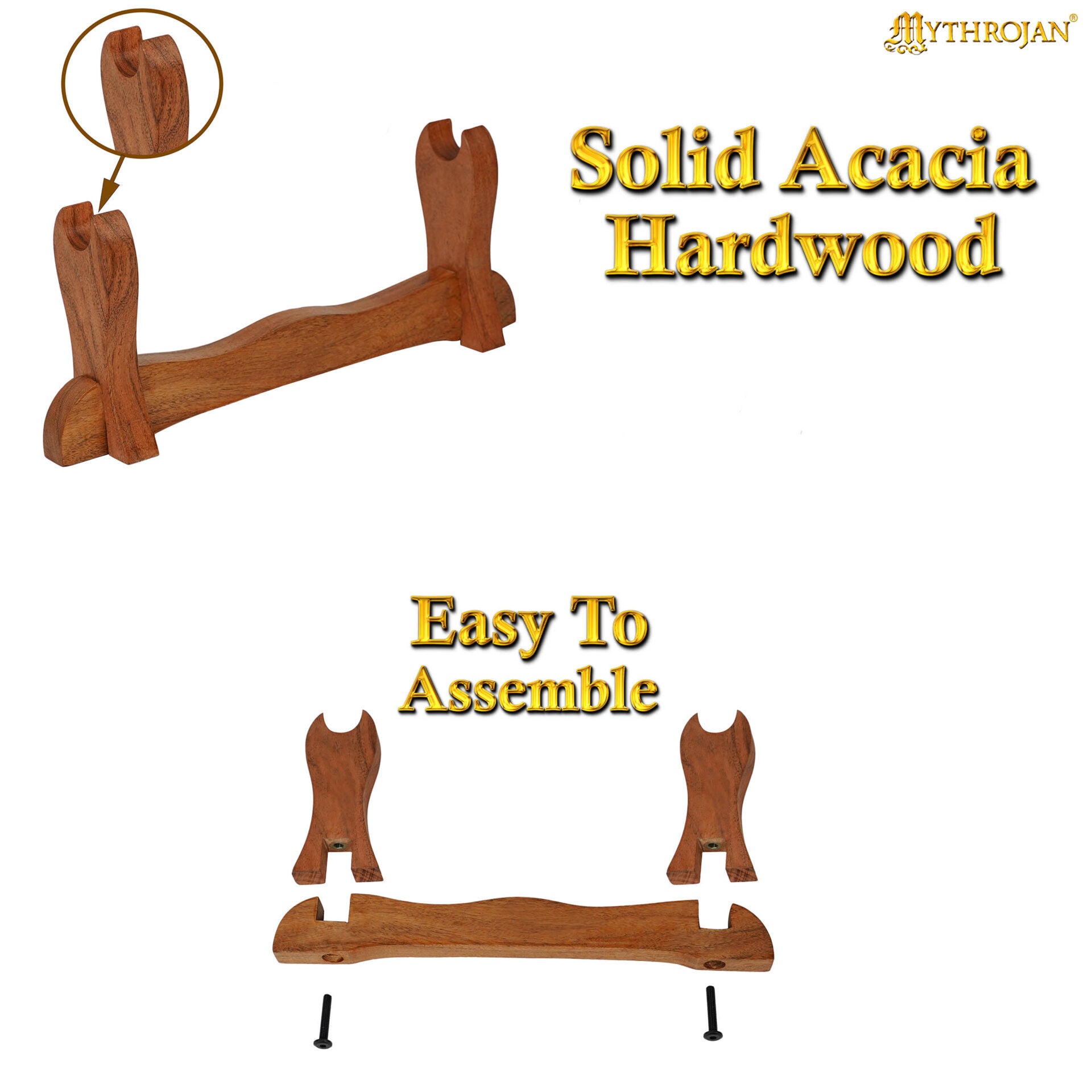 Imagen única de: Soporte de Madera para Espada Mythrojan (pequeño) "simple &amp; Portátil"