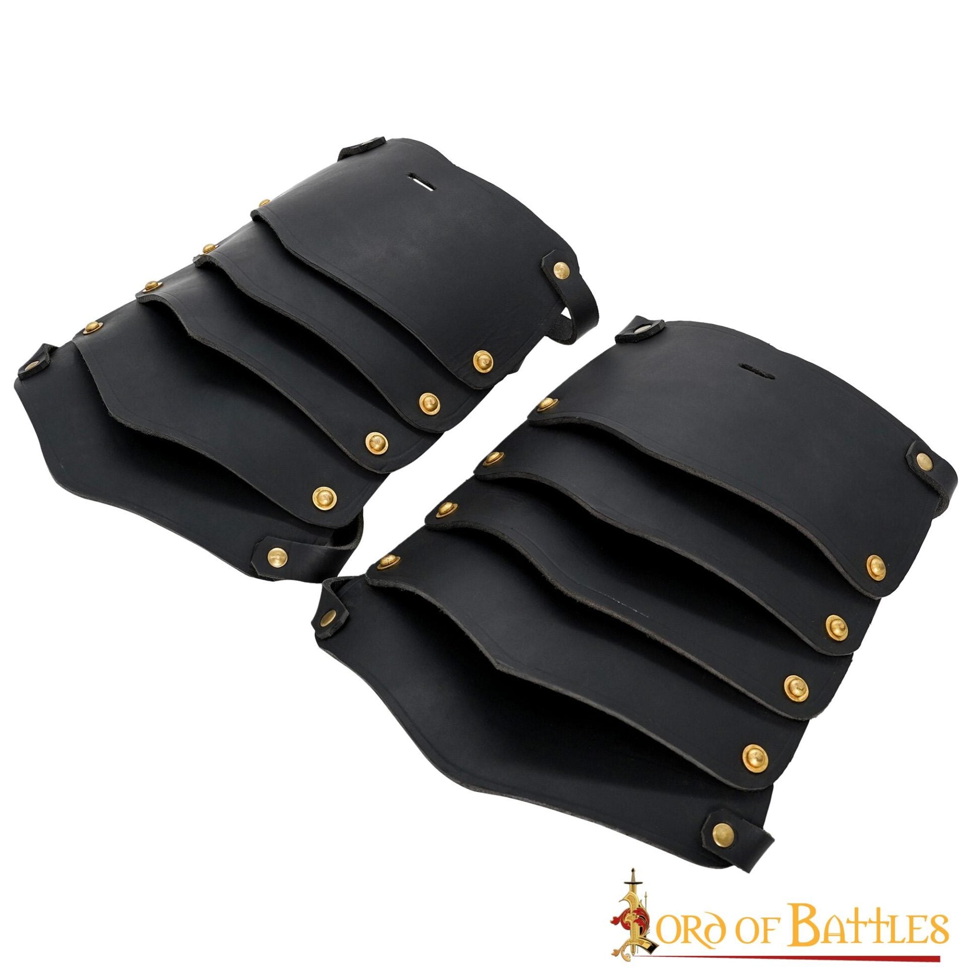 Imagen única de: Fantasía Vikingo Pauldrons Cuero con Cinturones de Cuero Ajustables