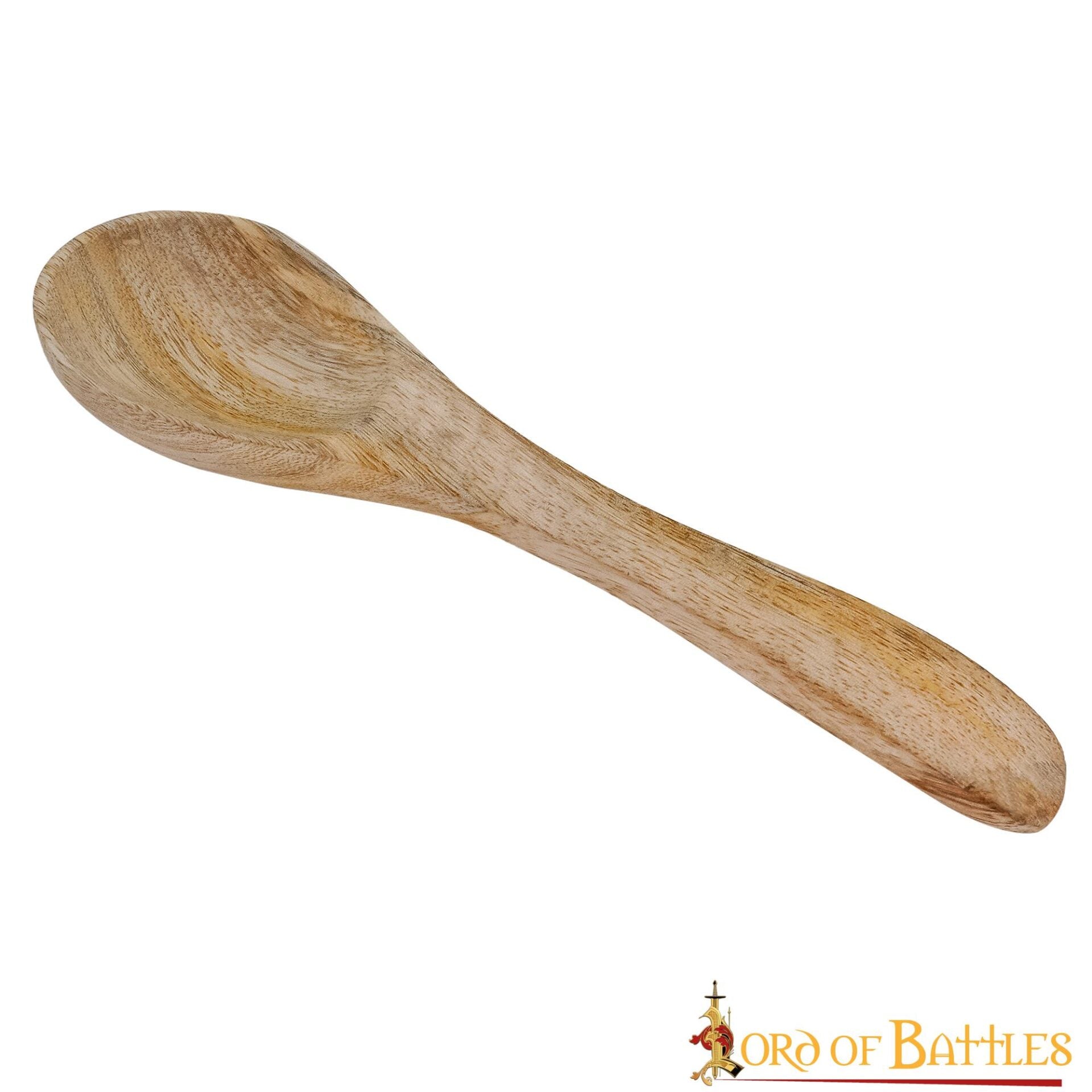 Imagen única de: Cuchara Medieval Funcional de Madera Hecha a Mano con Madera Auténtica