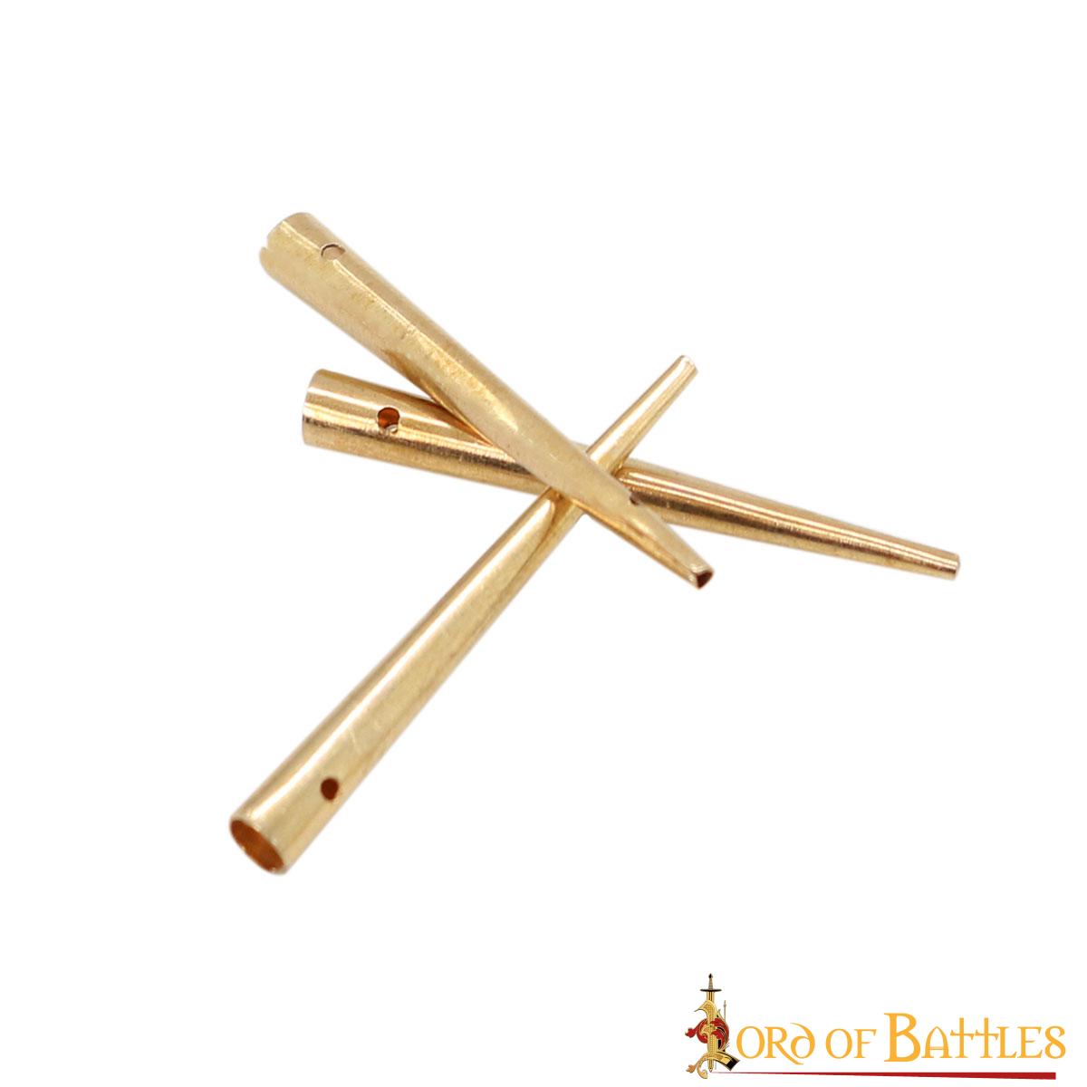 Imagen única de: Aiglets Medievales de Latón - Juego de 10 Puntas de Cordón Resistentes (3,6 Cm)