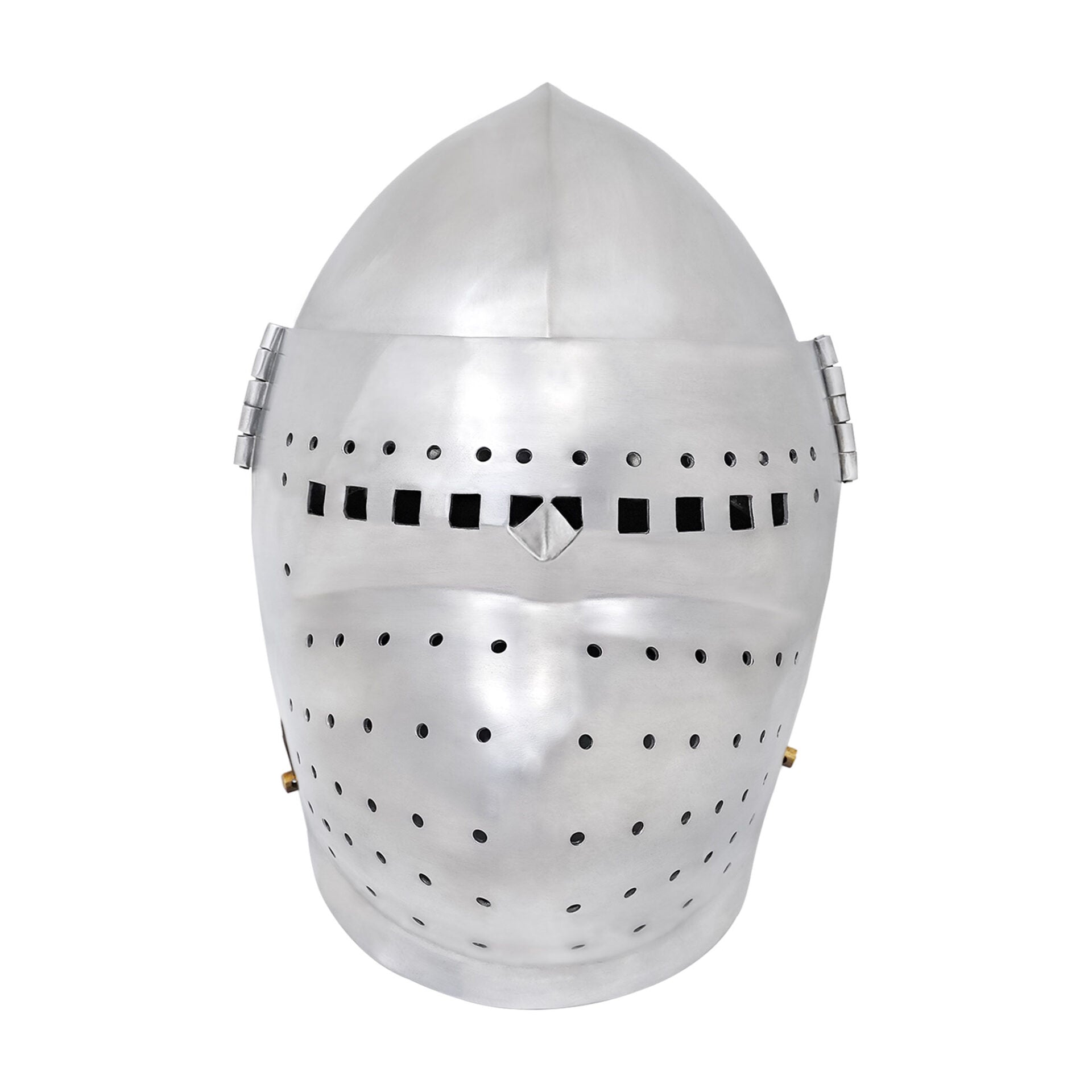 Imagen única de: Casco Bascinet de Visera Completa del Siglo Xiv, Calibre 16