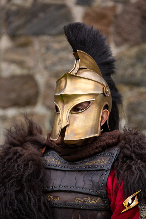Imagen única de: Casco Corintio Con Pluma