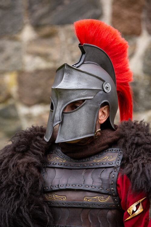 Imagen única de: Casco Corintio Con Pluma
