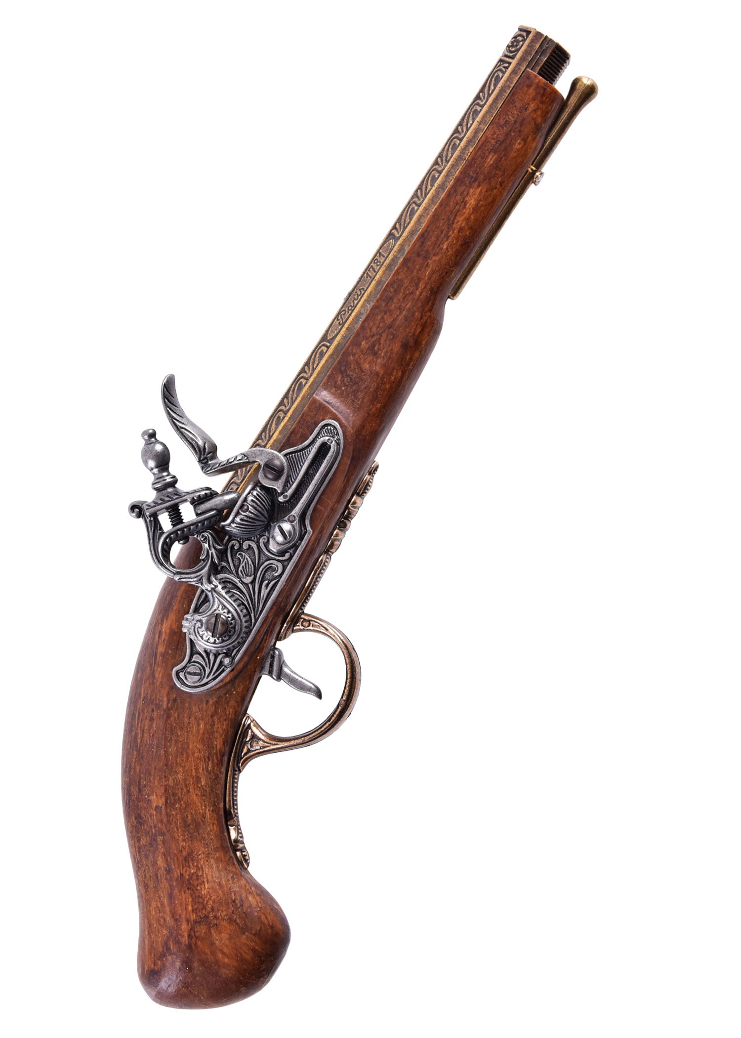 Imagen única de: Pistola De Chispa Francesa, Siglo Xviii, Latón, Réplica
