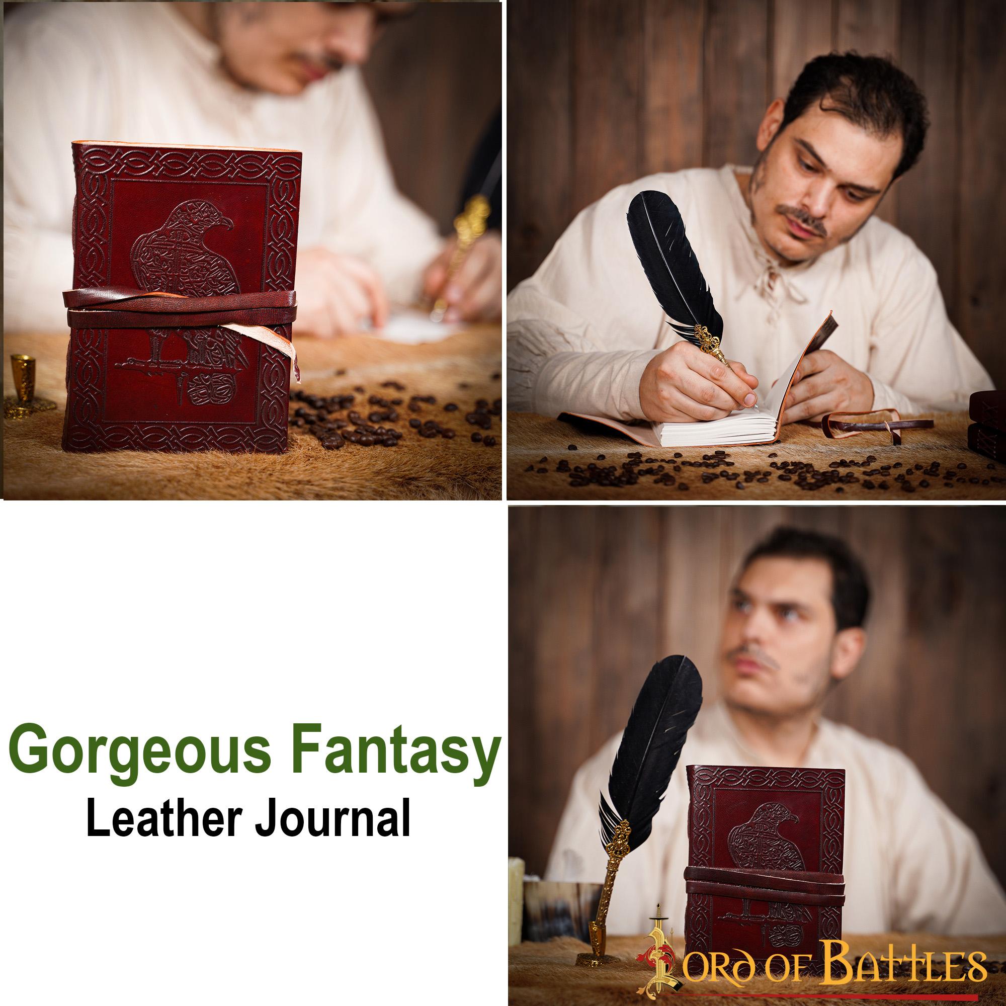 Imagen única de: Celtic Eagle Journal Diario de Piel Auténtica Hecho a Mano