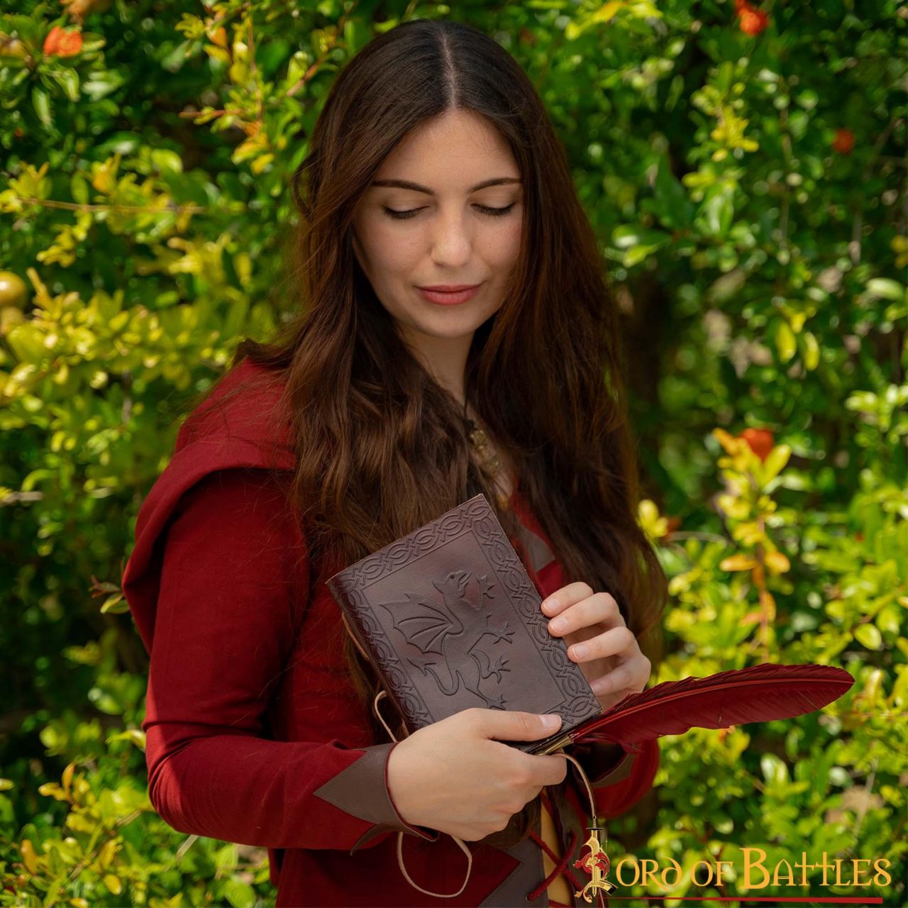 Imagen única de: The Dragon Journal Agenda de Piel Auténtica Hecha a Mano