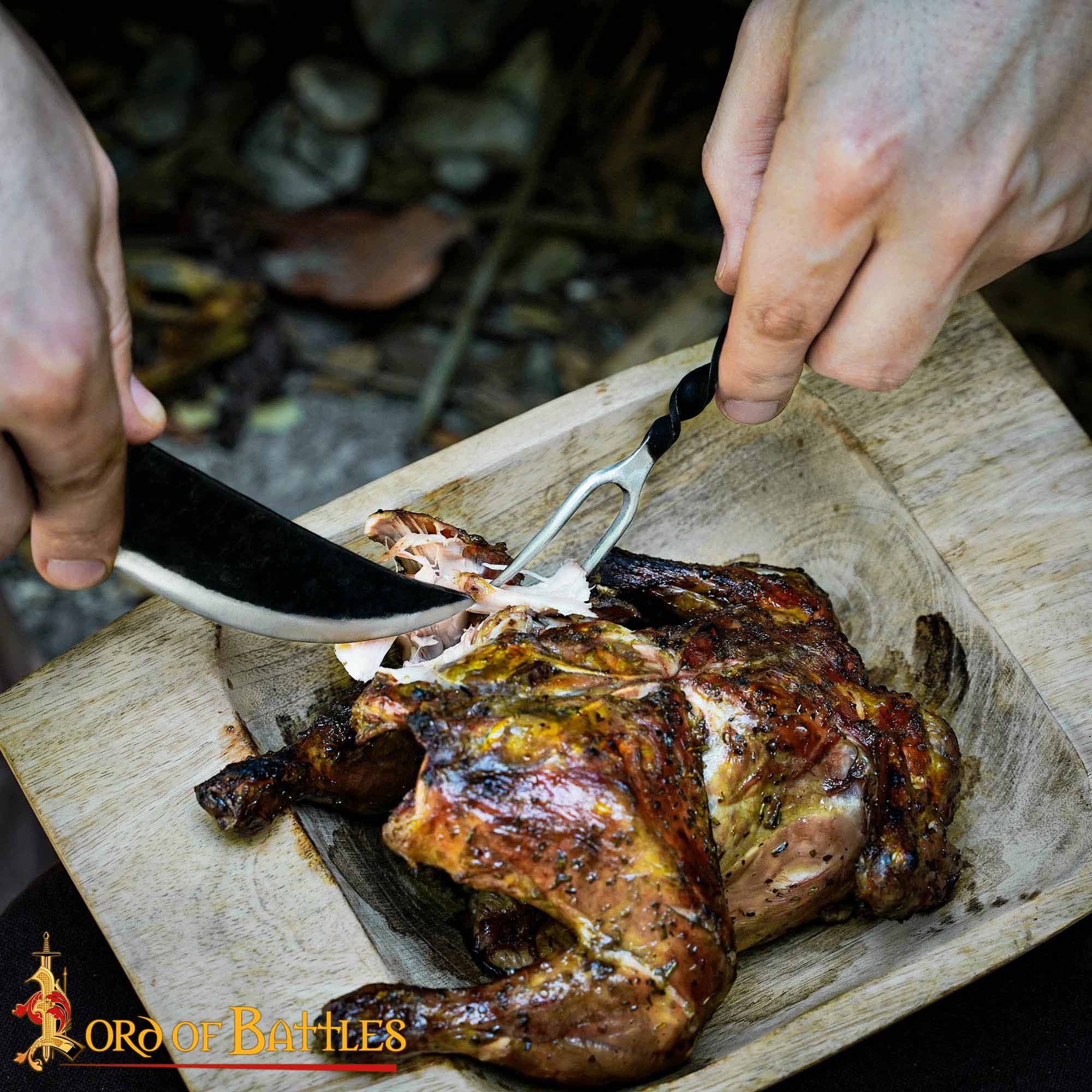 Juego de Cubiertos Viking Rústico - Acero Inoxidable con Funda de Cuero - Imagen 14