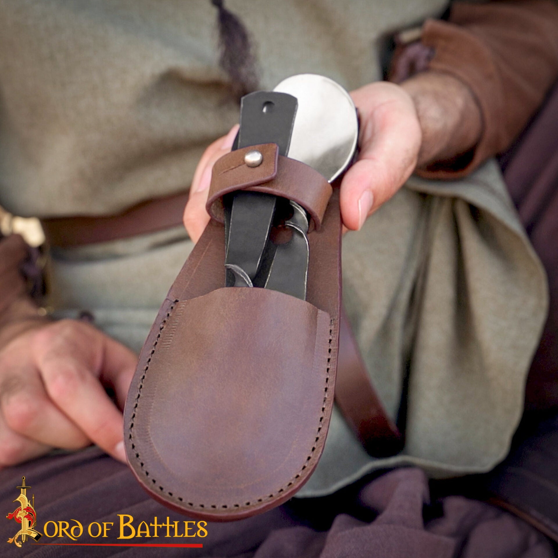 Juego de Cubiertos Viking Rústico - Acero Inoxidable con Funda de Cuero - Imagen 10