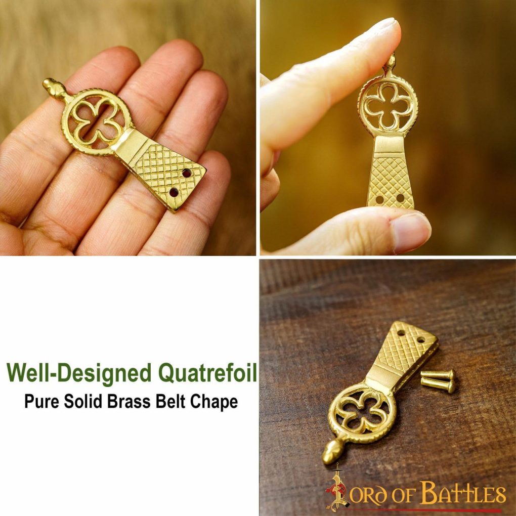 Imagen única de: Chape de Latón Macizo Puro Quatrefoil Juego de 5