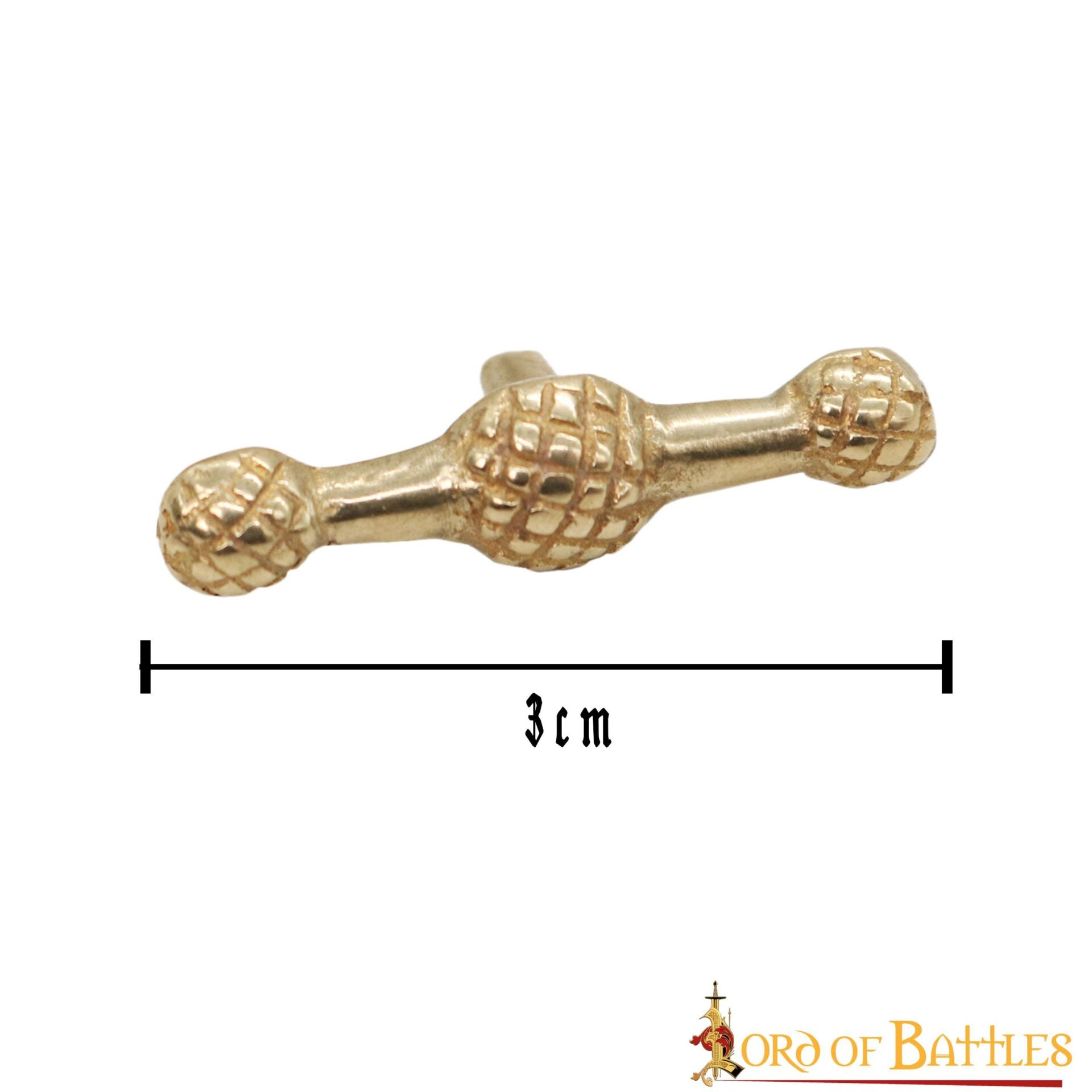 Juego de 5 Monturas Decorativas Medievales de Latón Macizo - Imagen 10