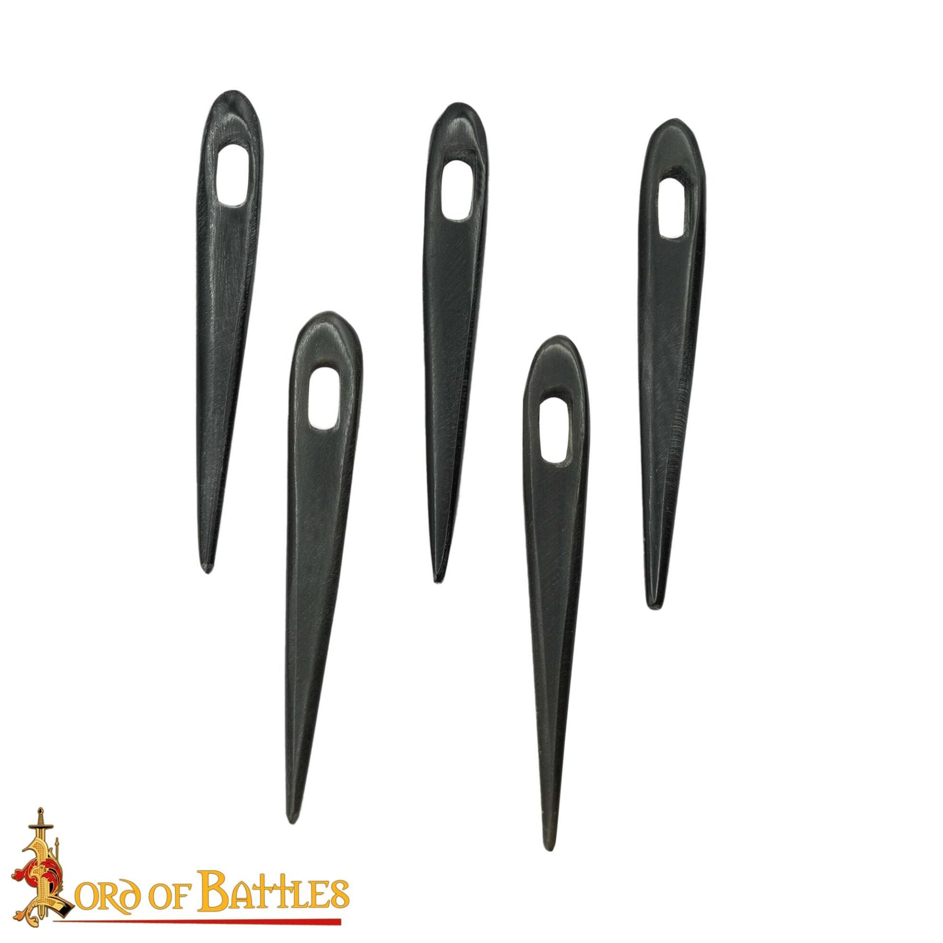 Imagen única de: Vikingo Nalbinding Cuerno Agujas Juego de 5 Genuino Cuerno Accesorio